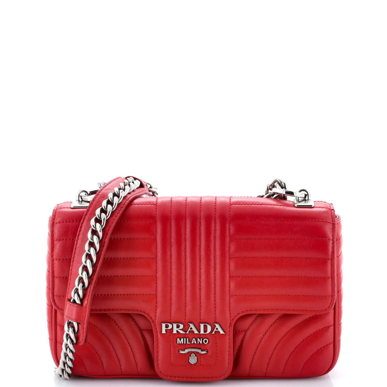 Chain Flap Shoulder Bag Diagramme Quilted Leather Medium - Deep Luxury