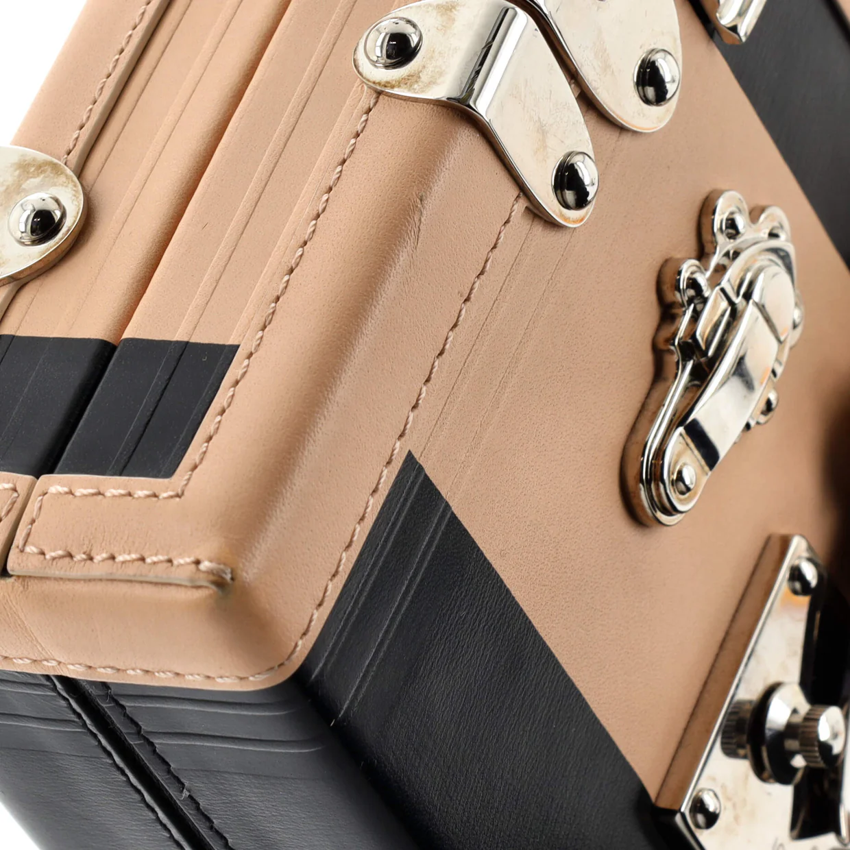 Temple Petite Malle Handbag Leather - Deep Luxury