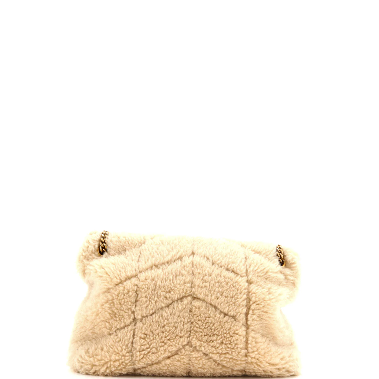 Loulou Puffer Shoulder Bag Quilted Shearling Medium - Deep Luxury