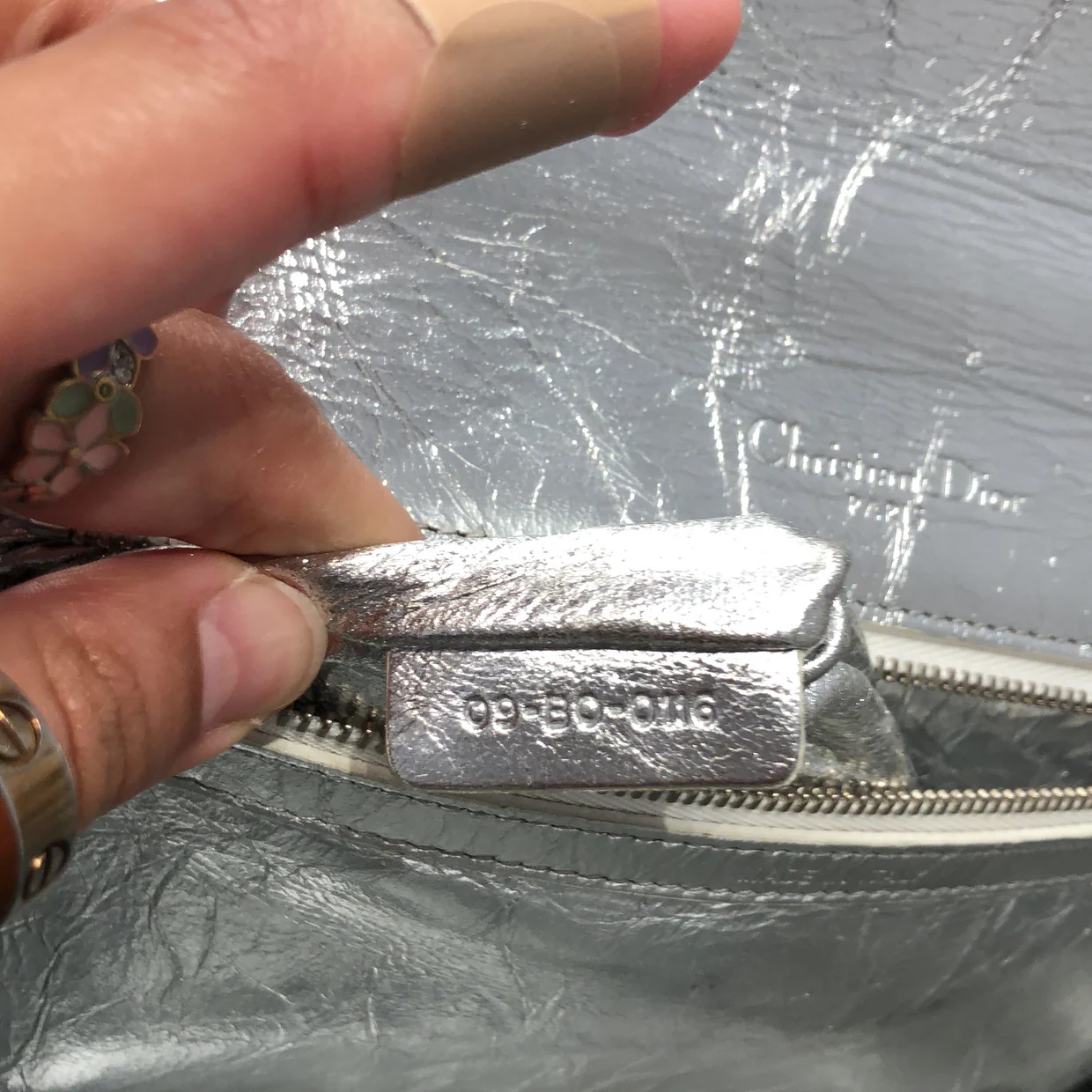 Diorama Clasp Flap Bag Crinkled Lambskin Small - Deep Luxury