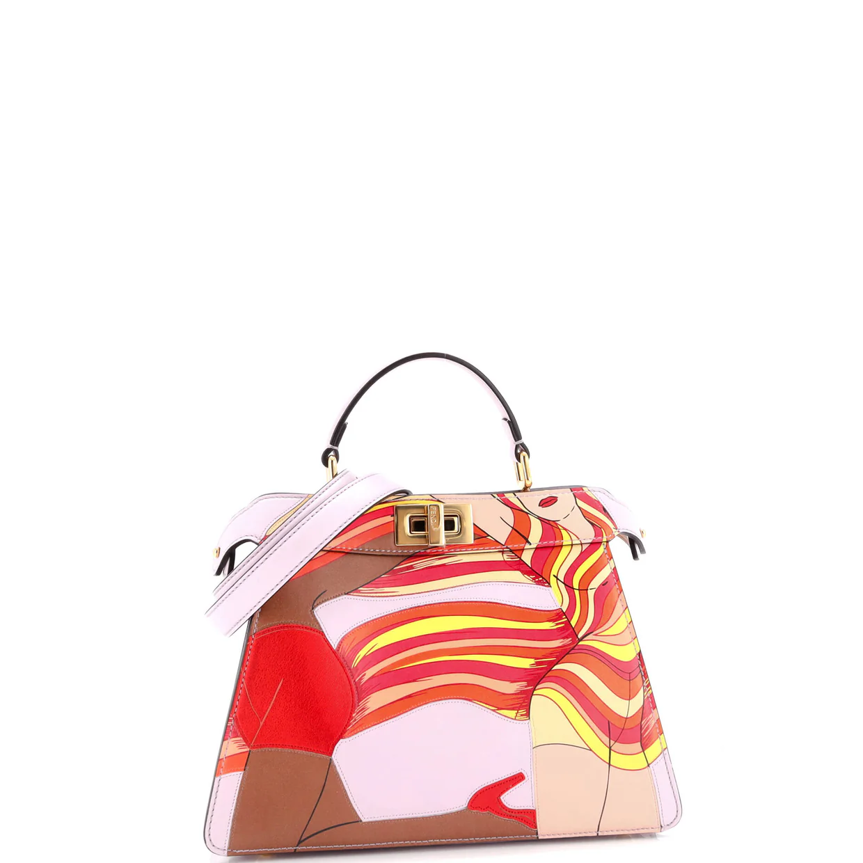 Antonio Lopez Peekaboo ISeeU Bag Printed Leather Inlay Small - Deep Luxury