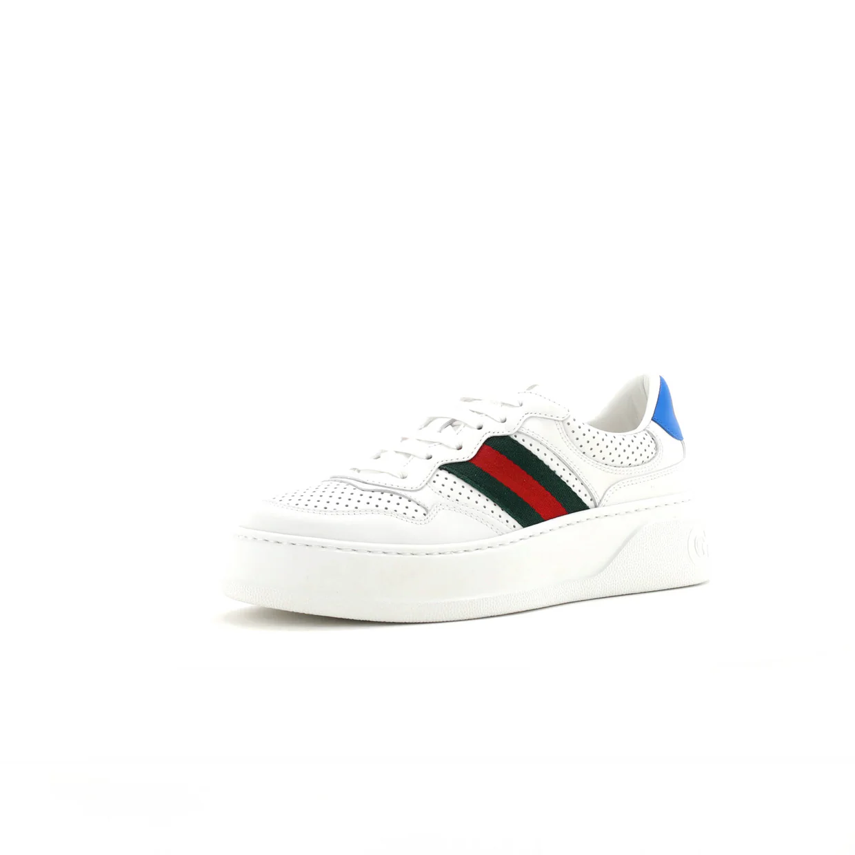 Chunky B Web Sneakers Perforated Leather - Deep Luxury