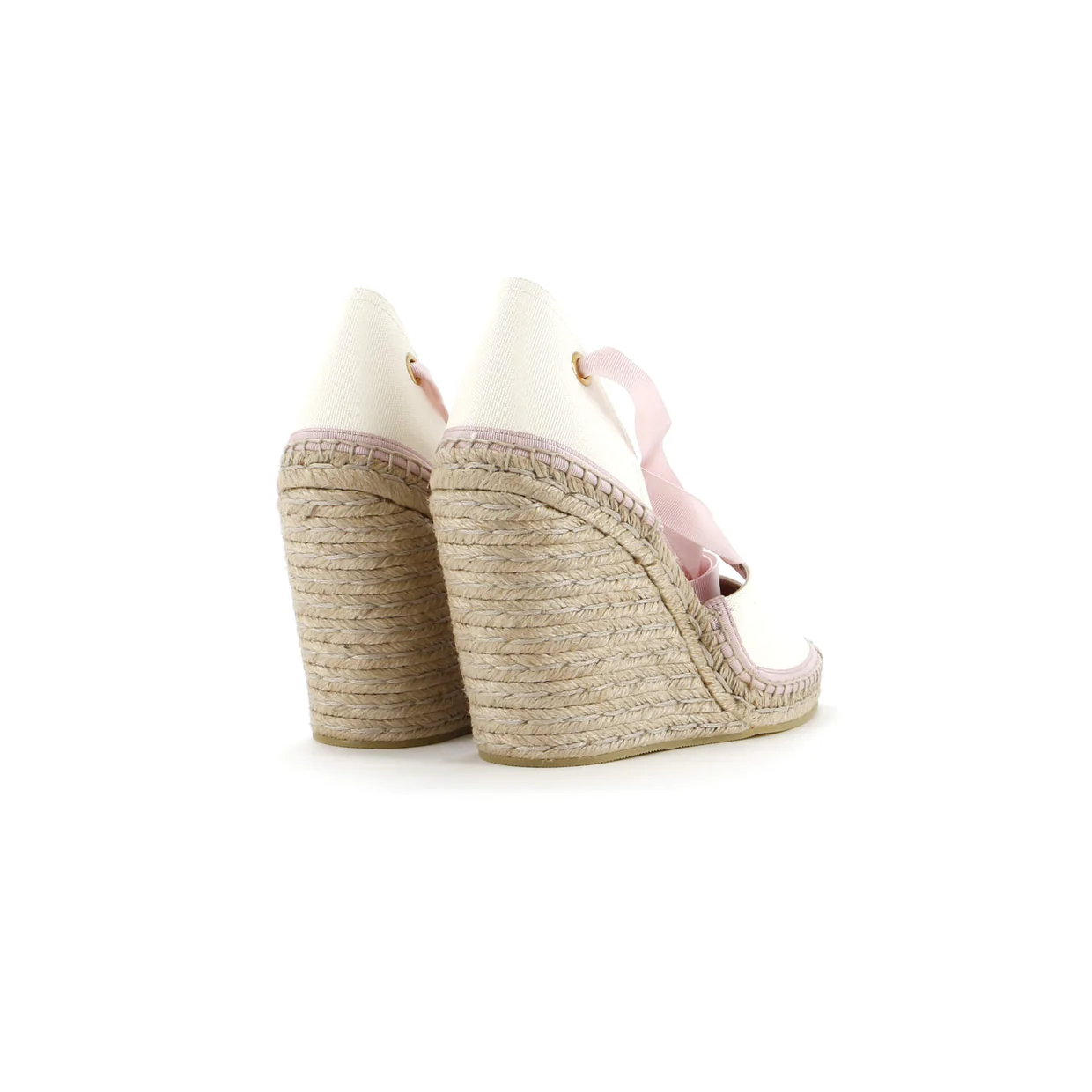 Women's Interlocking G Wedge Espadrilles Embroidered Canvas - Deep Luxury