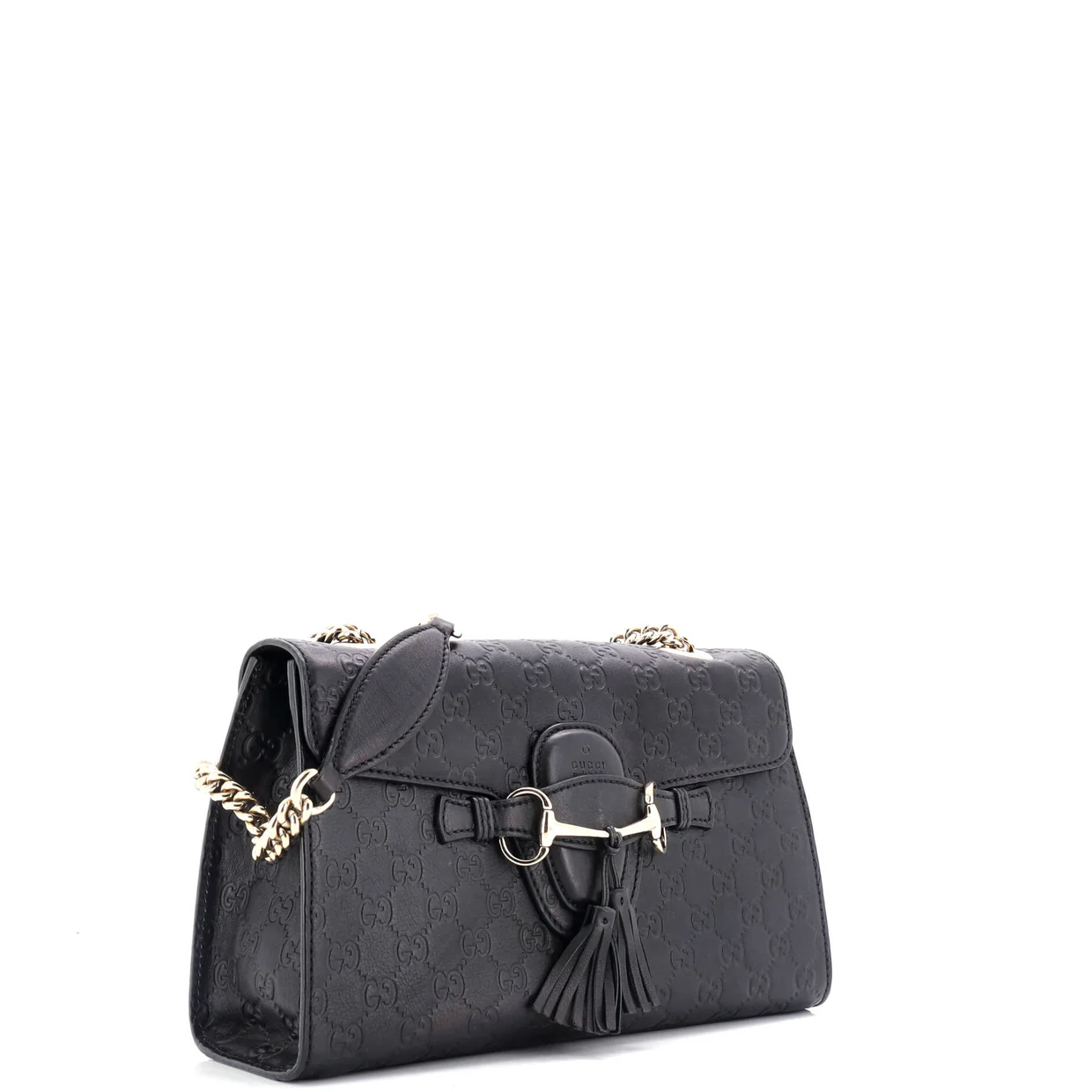 Emily Chain Flap Bag Guccissima Leather Medium - Deep Luxury