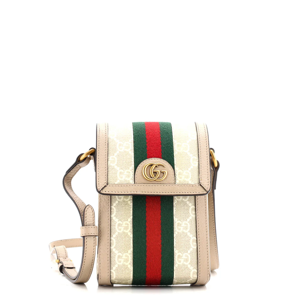 Ophidia Vertical Flap Crossbody Bag GG Coated Canvas Mini - Deep Luxury