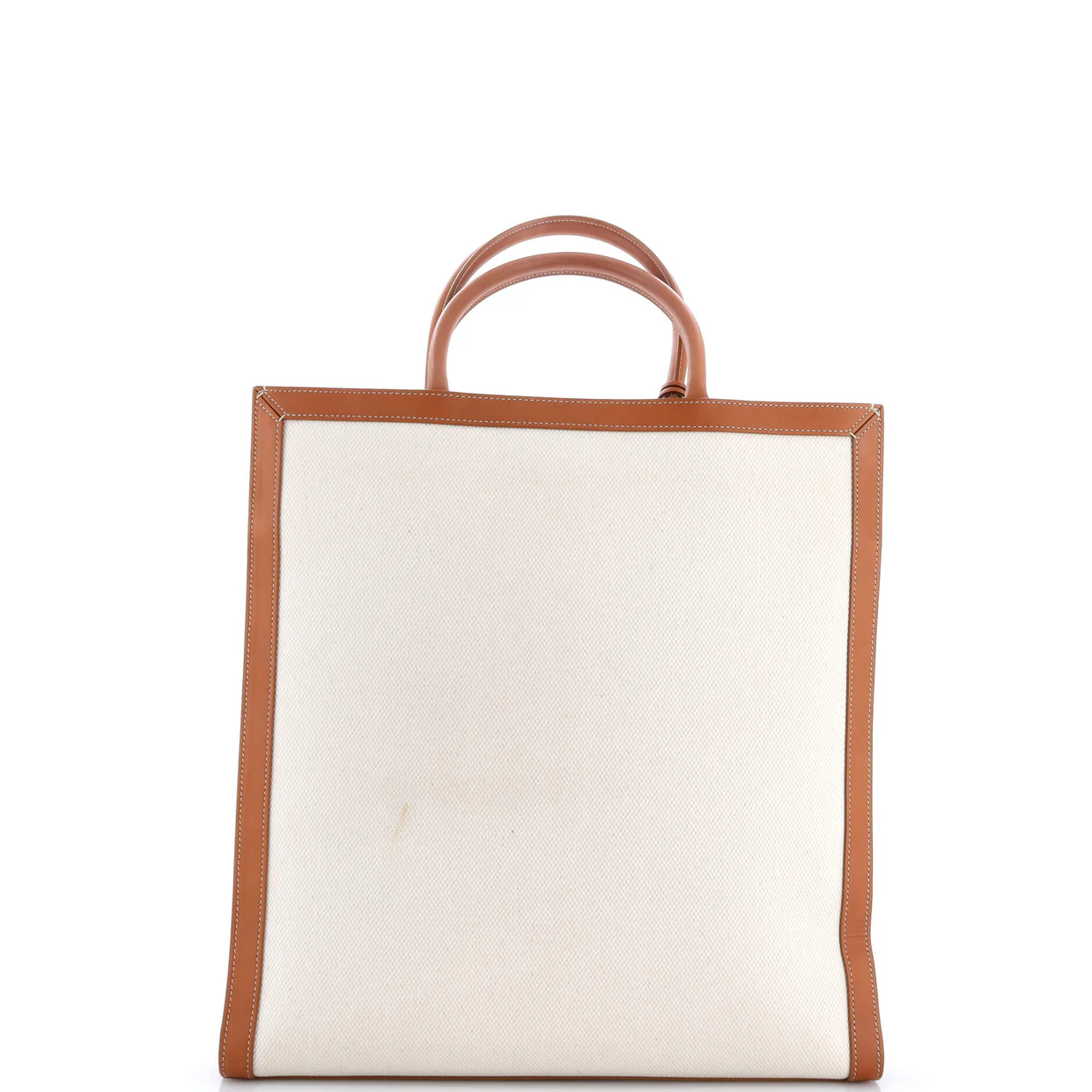 Vertical Cabas Tote Canvas with Leather Large - Deep Luxury
