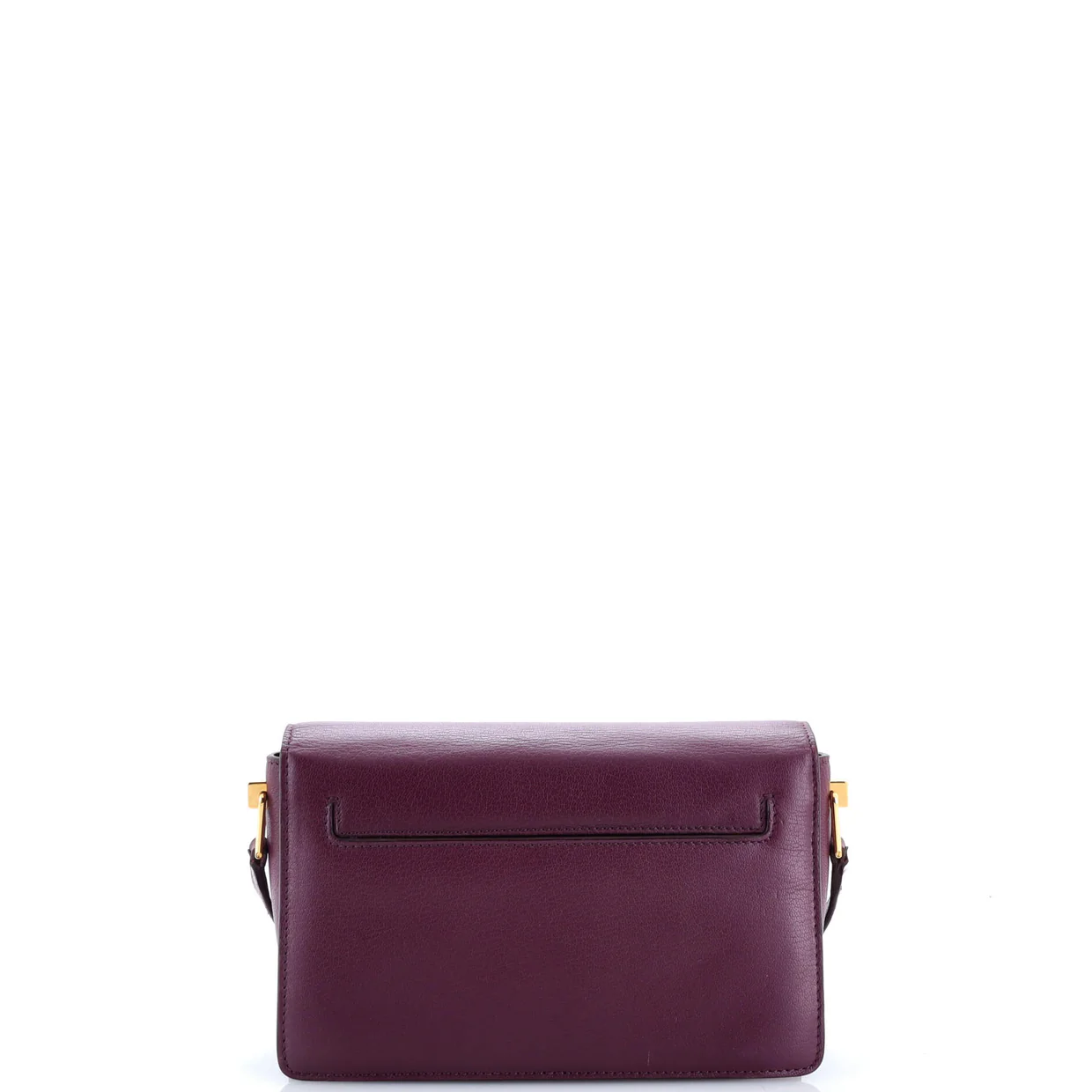 T Clasp Flap Shoulder Bag Leather Medium - Deep Luxury