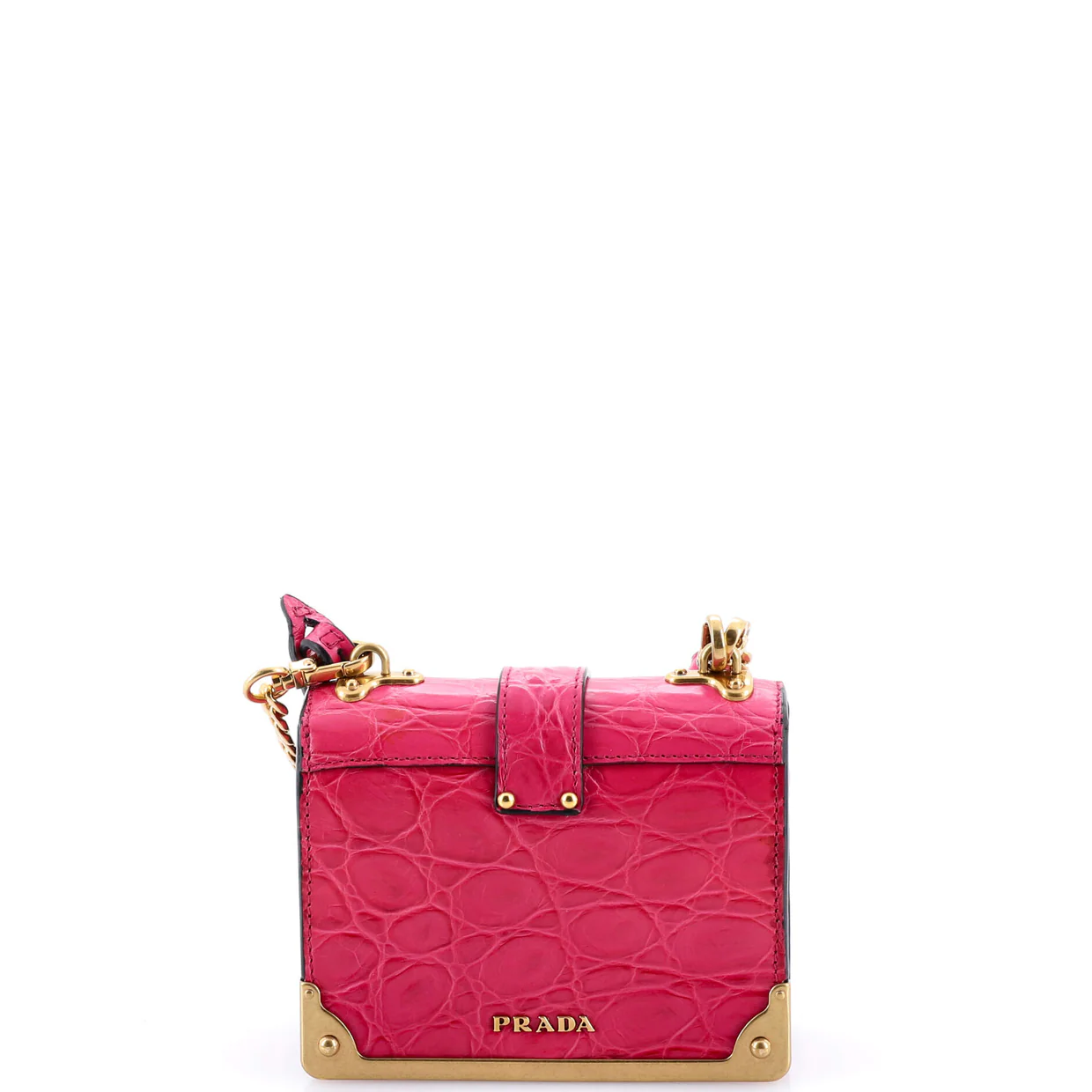 Cahier Chain Crossbody Bag Crocodile Micro - Deep Luxury