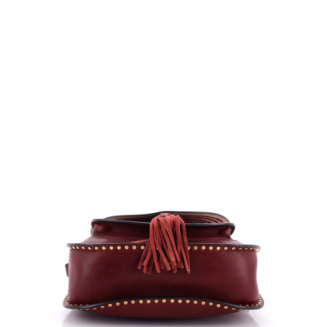 Hudson Handbag Whipstitch Leather Medium - Deep Luxury