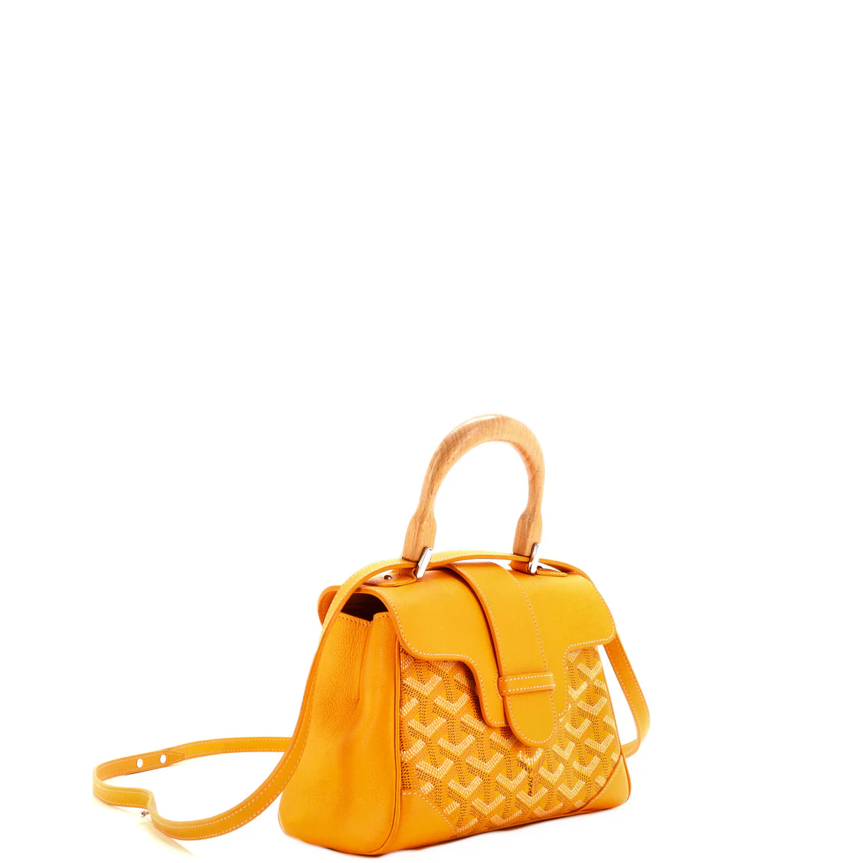 Saigon Top Handle Bag Coated Canvas with Leather Mini - Deep Luxury