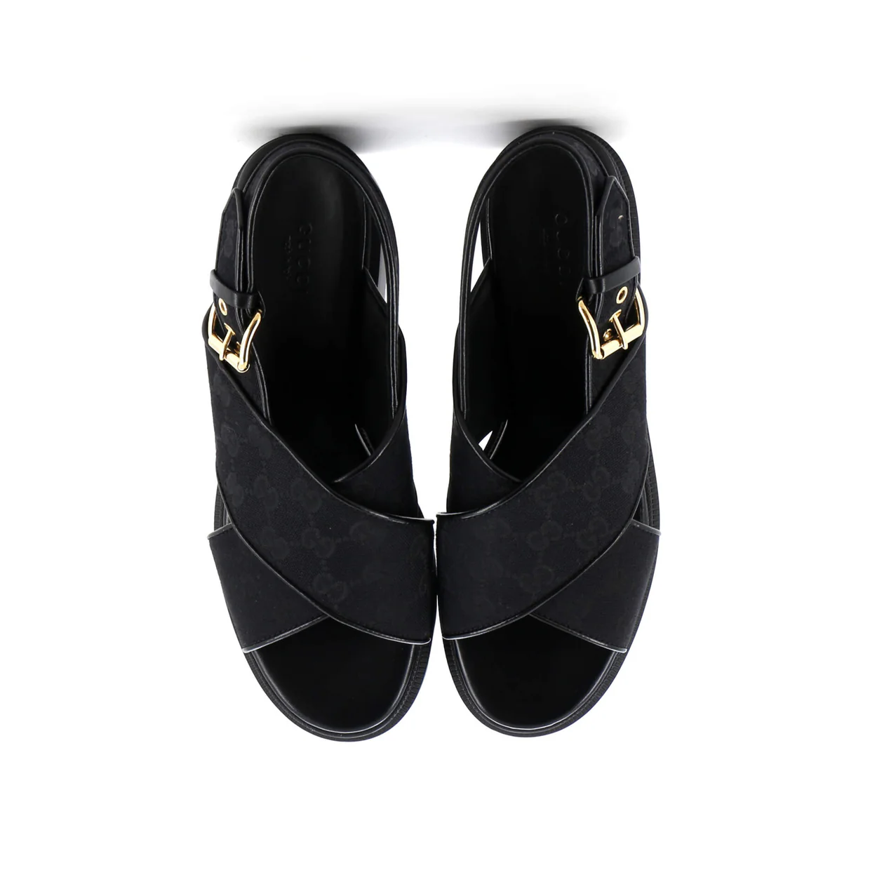Women's Lug Sole Platform Slingback Sandals GG Canvas - Deep Luxury