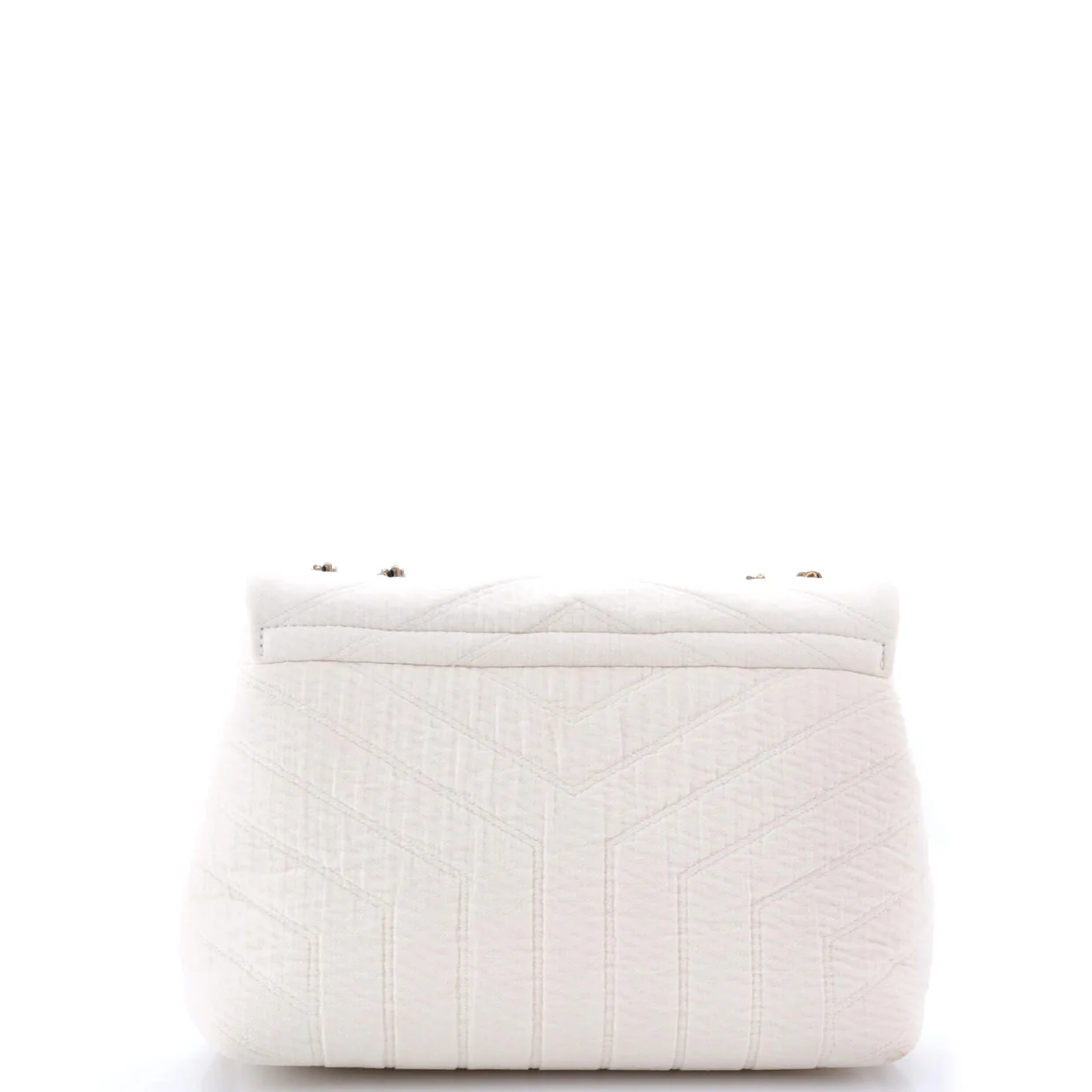 Loulou Shoulder Bag Matelasse Chevron Fabric Small - Deep Luxury