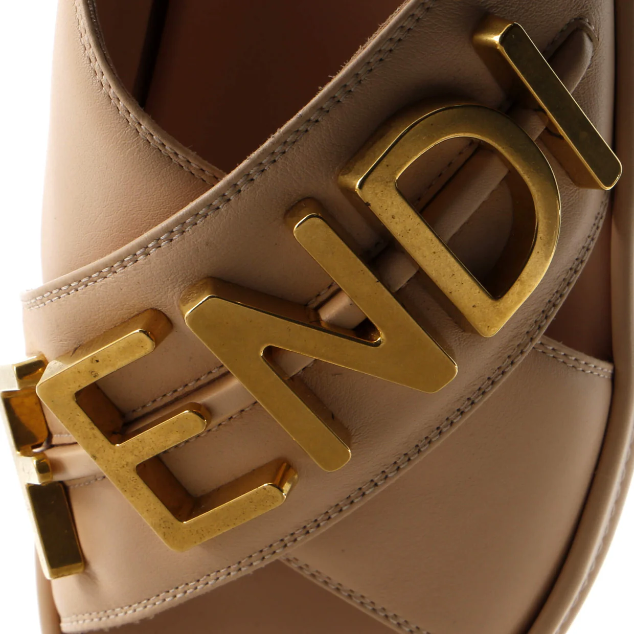 Women's Fendigraphy Slide Sandals Leather - Deep Luxury