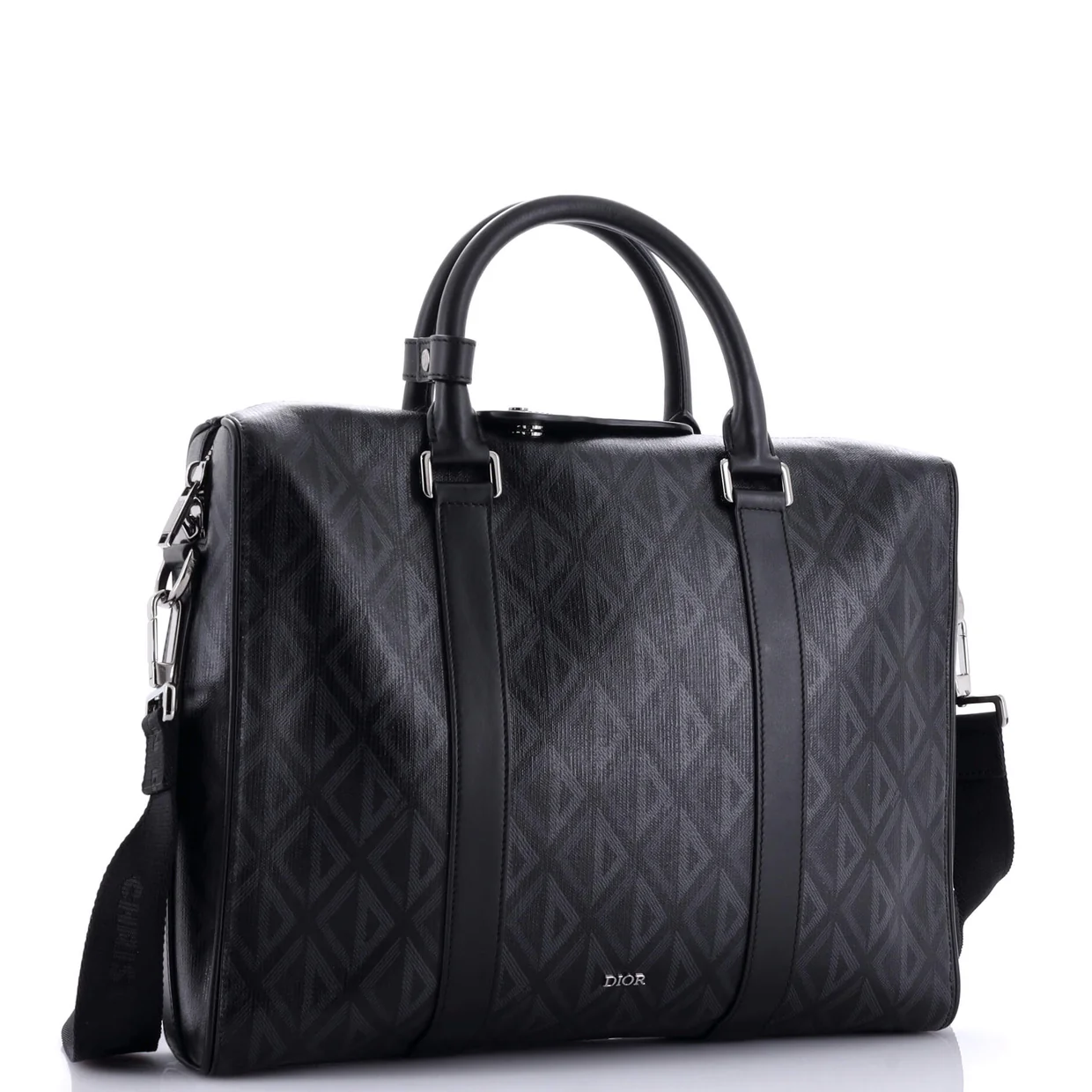 Lingot Briefcase CD Diamond Coated Canvas and Leather - Deep Luxury