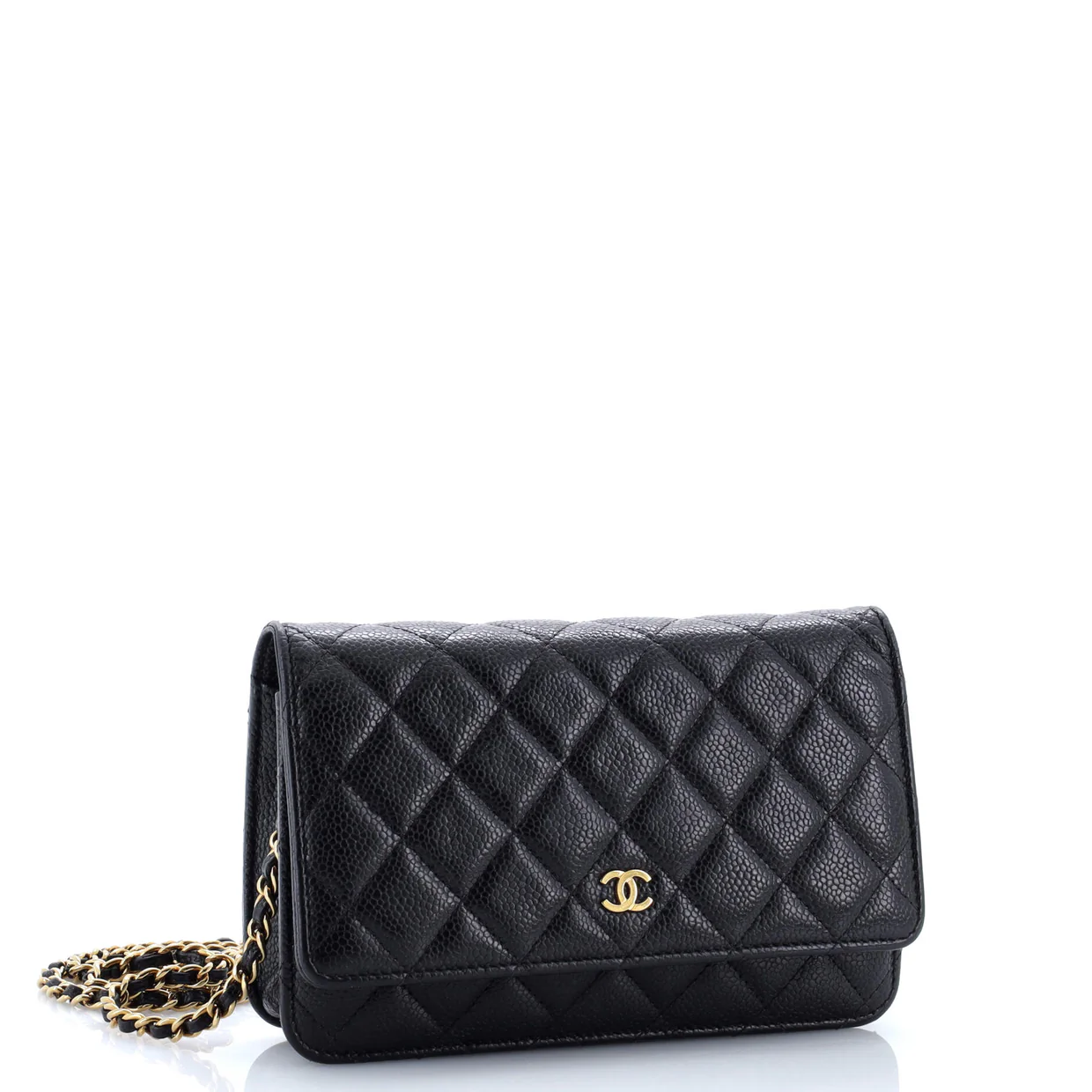 Wallet on Chain Quilted Caviar - Deep Luxury