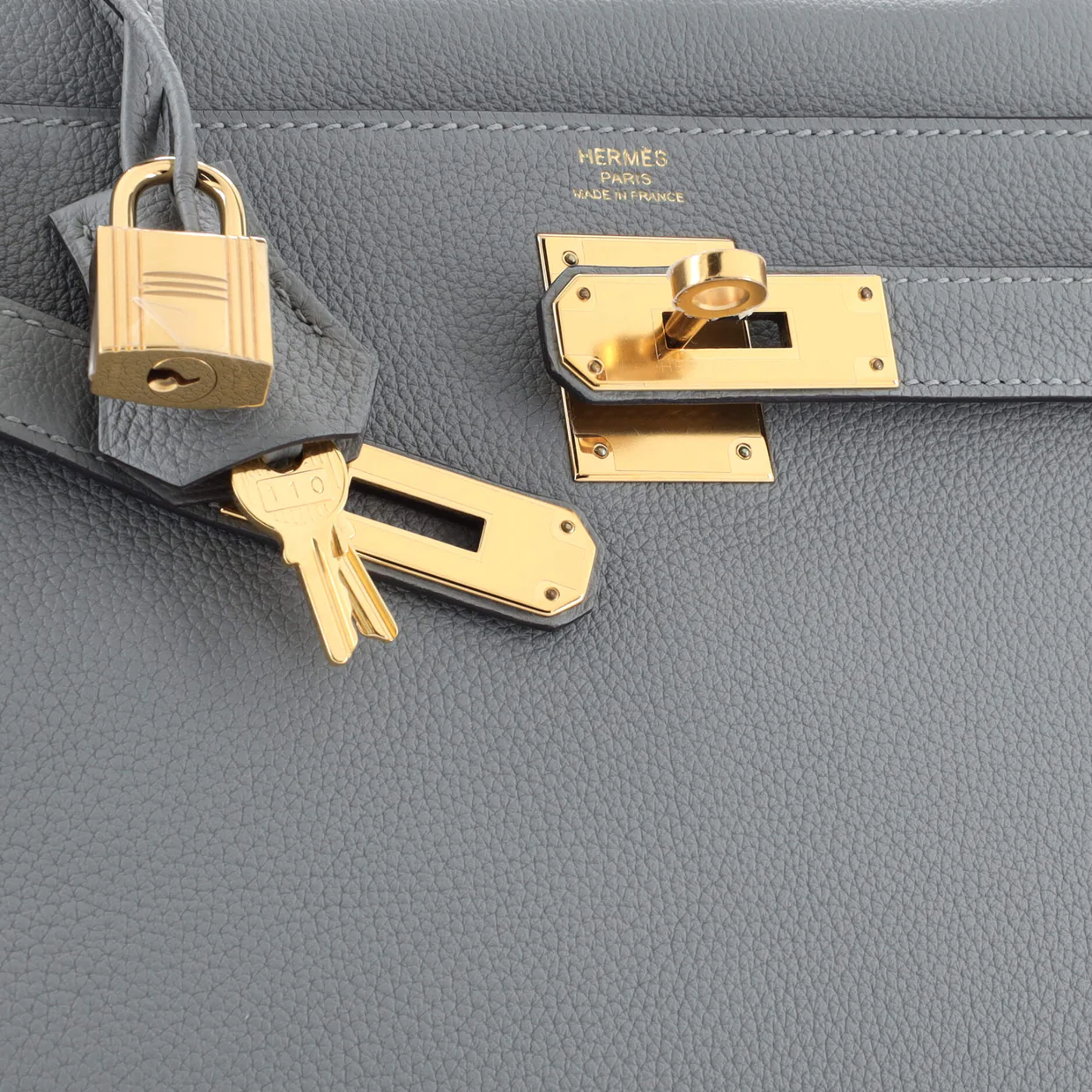 Kelly Handbag Grey Togo with Gold Hardware 28 - Deep Luxury