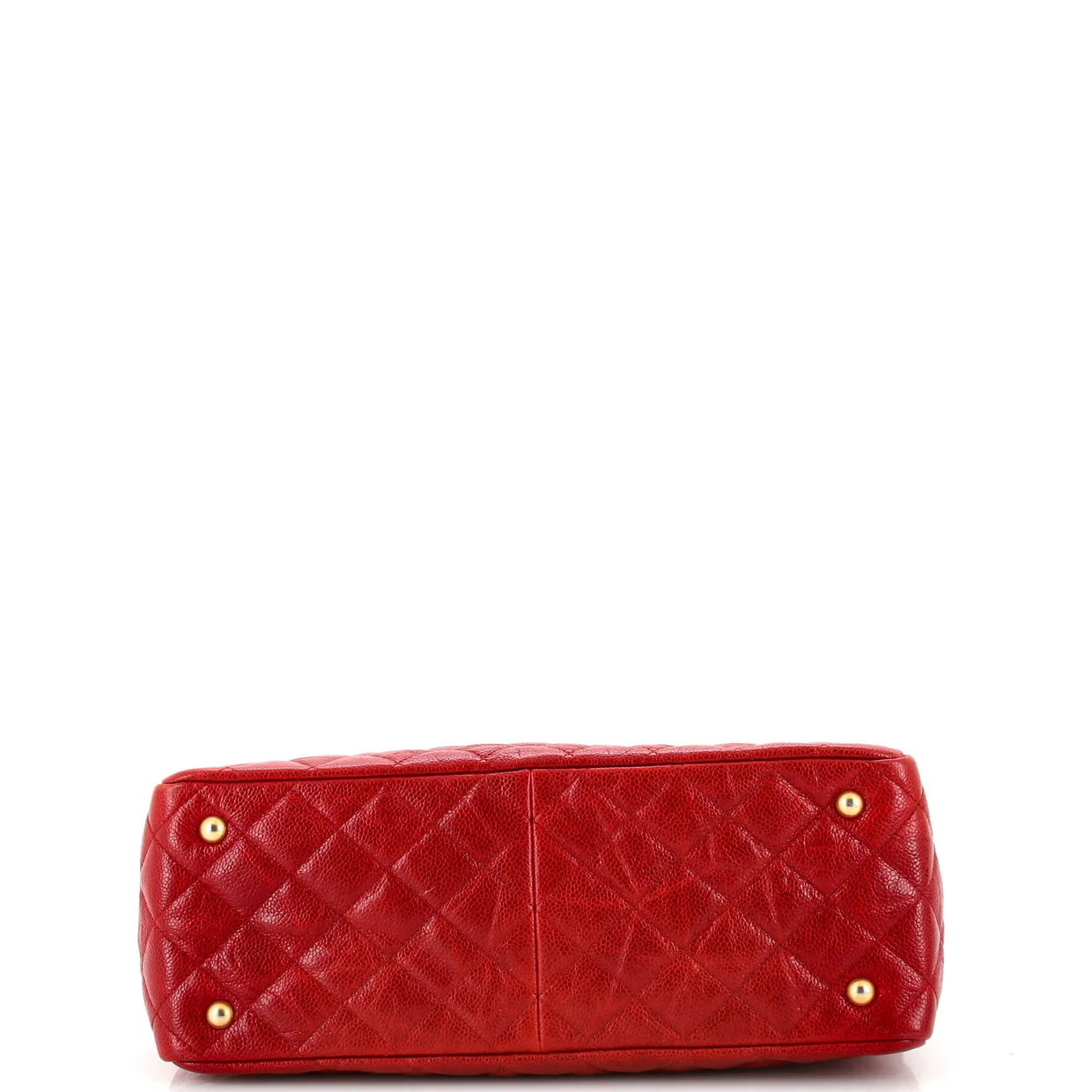 Two Tone Shopping Tote Quilted Caviar Large - Deep Luxury