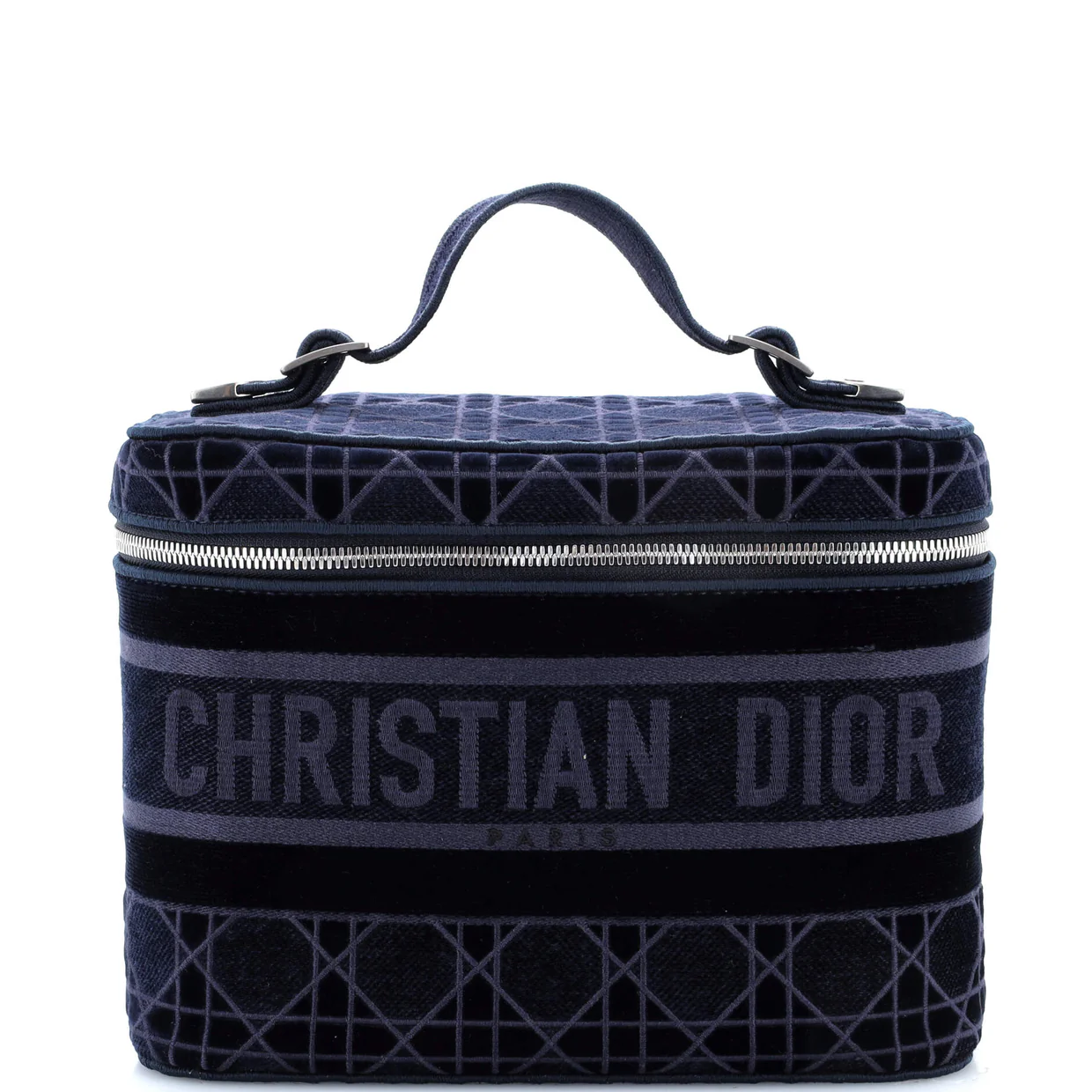 DiorTravel Vanity Case Cannage Embroidered Velvet - Deep Luxury