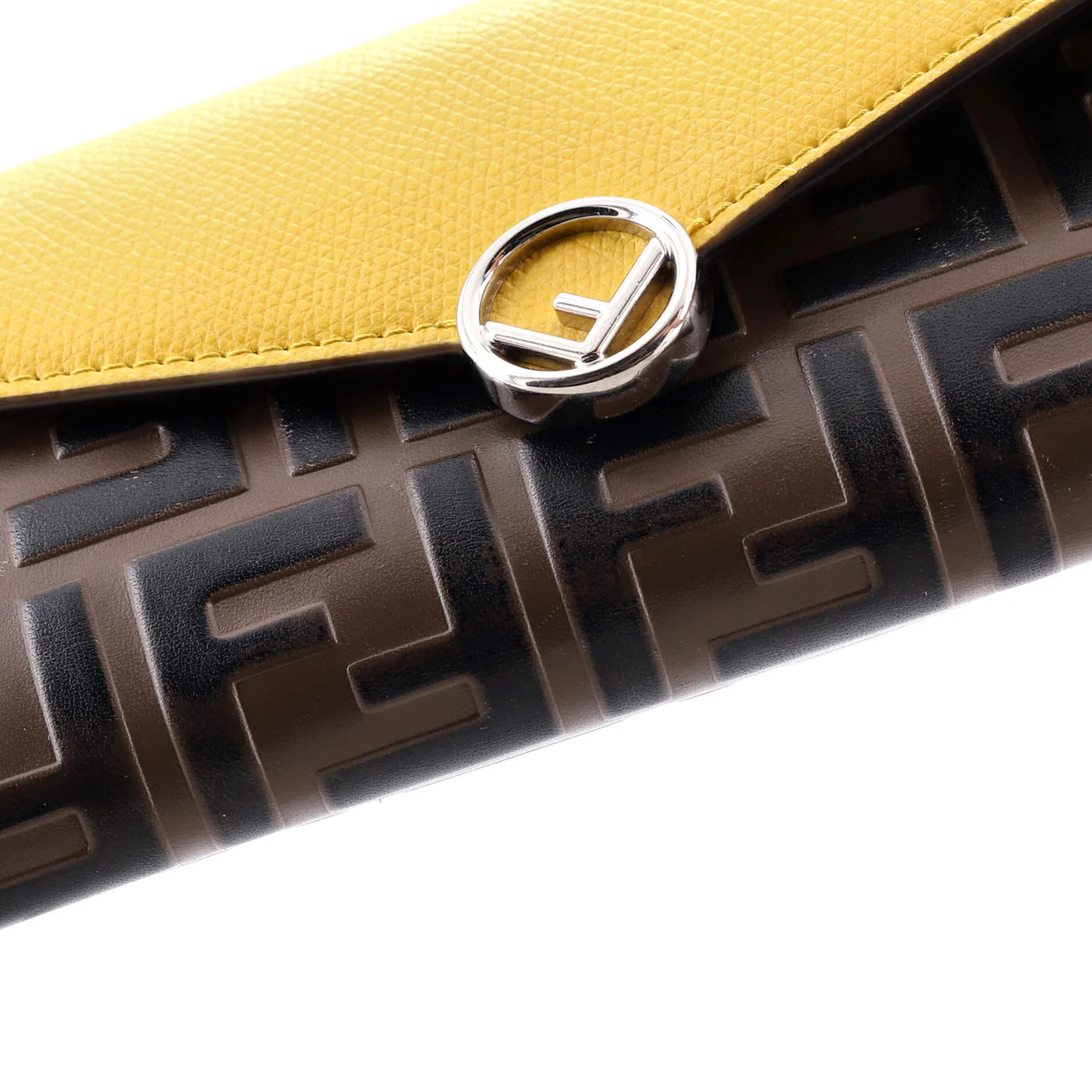 Continental Envelope Wallet Leather with Zucca Embossed Detail - Deep Luxury