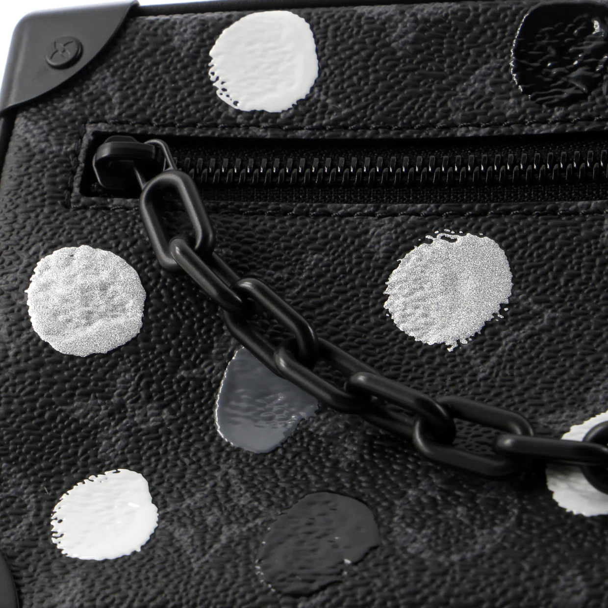 Soft Trunk Bag Yayoi Kusama Painted Dots Monogram Eclipse Canvas Mini - Deep Luxury