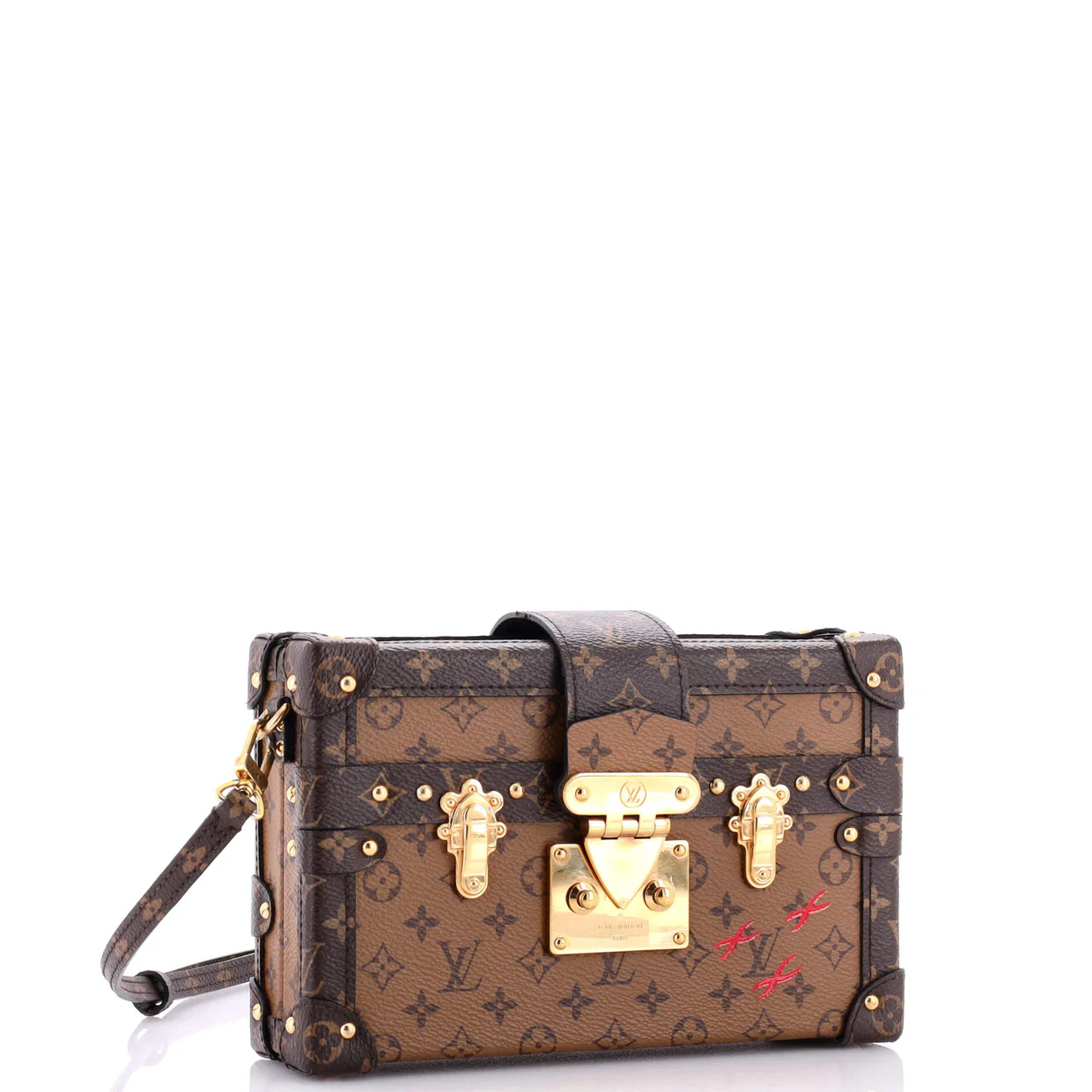 Petite Malle Handbag Reverse Monogram Canvas - Deep Luxury