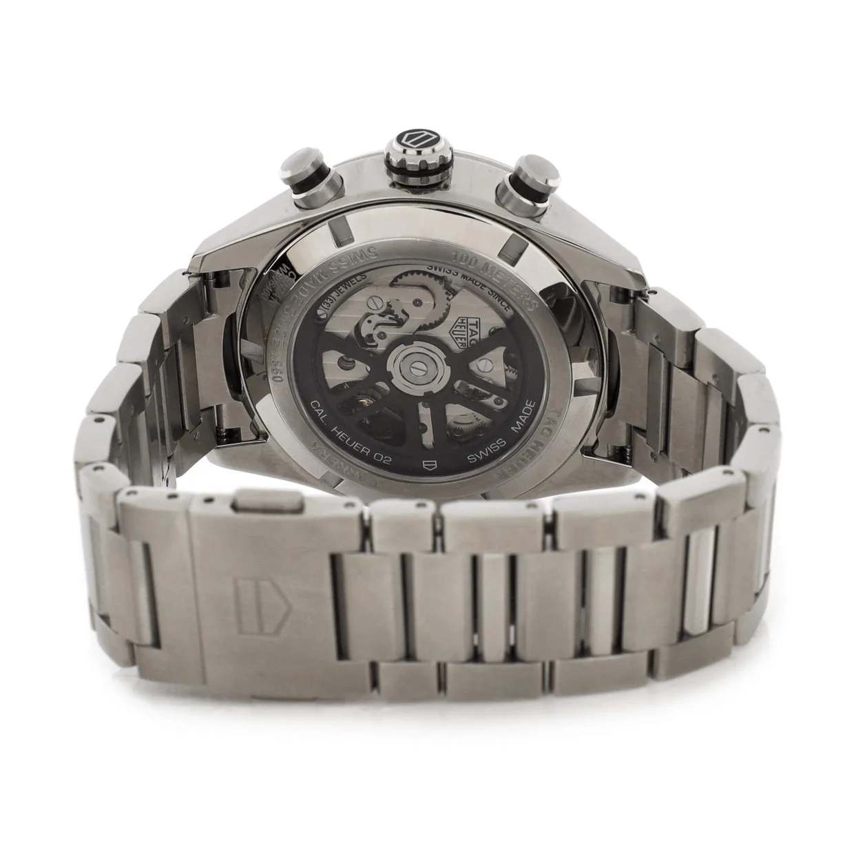 Carrera Calibre Heuer 02 Chronograph Automatic Watch Stainless Steel 44 - Deep Luxury