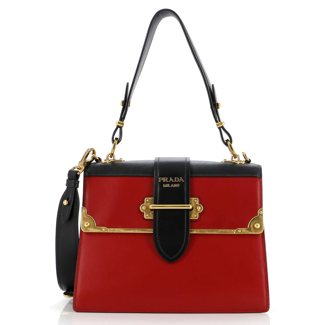 Cahier Convertible Shoulder Bag City Calf and Saffiano Medium - Deep Luxury