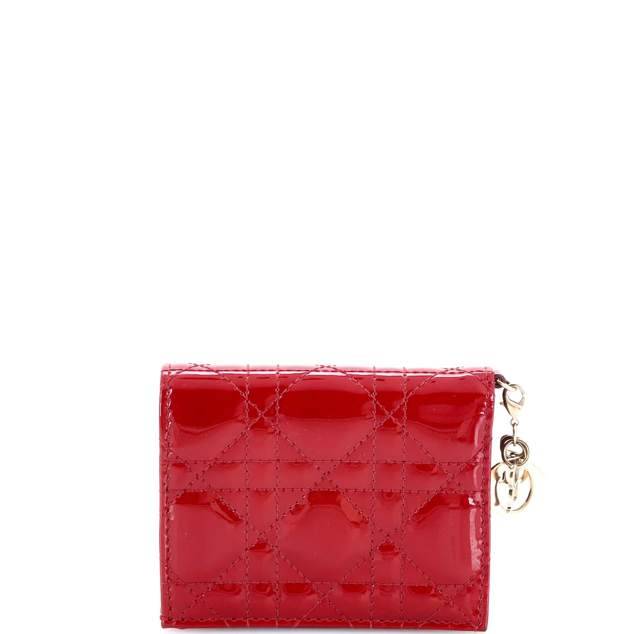 Lady Dior Wallet Cannage Quilt Patent Mini - Deep Luxury