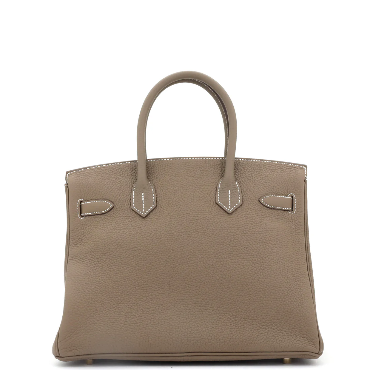 Birkin Handbag Grey Clemence with Gold Hardware 30 - Deep Luxury