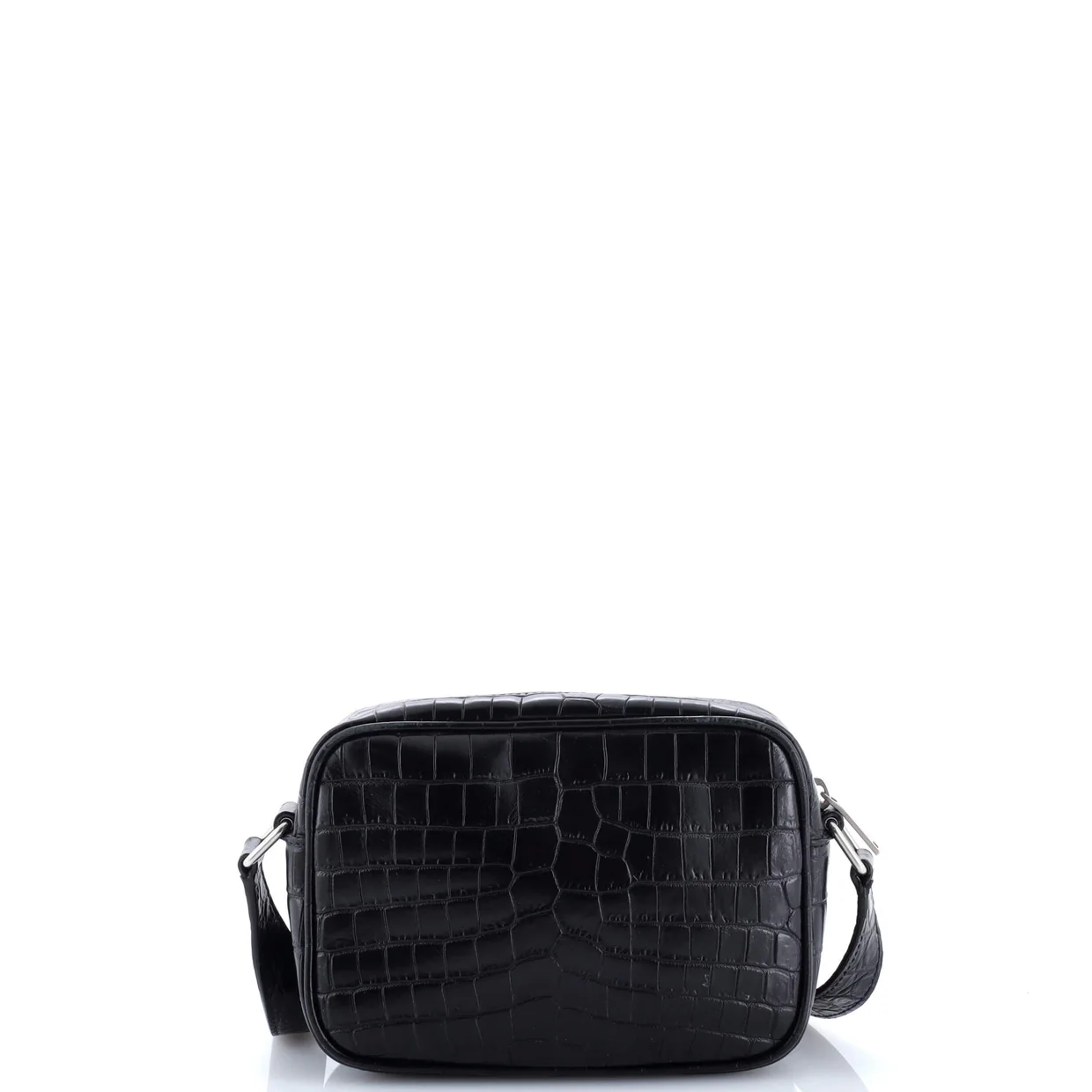 Camp Camera Bag Crocodile Embossed Leather Mini - Deep Luxury