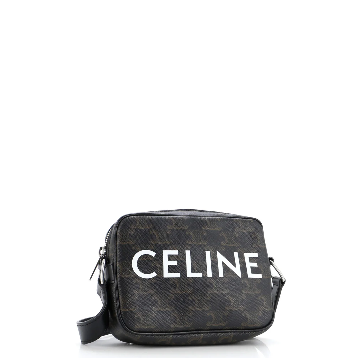 Logo Messenger Bag Triomphe Coated Canvas Mini - Deep Luxury