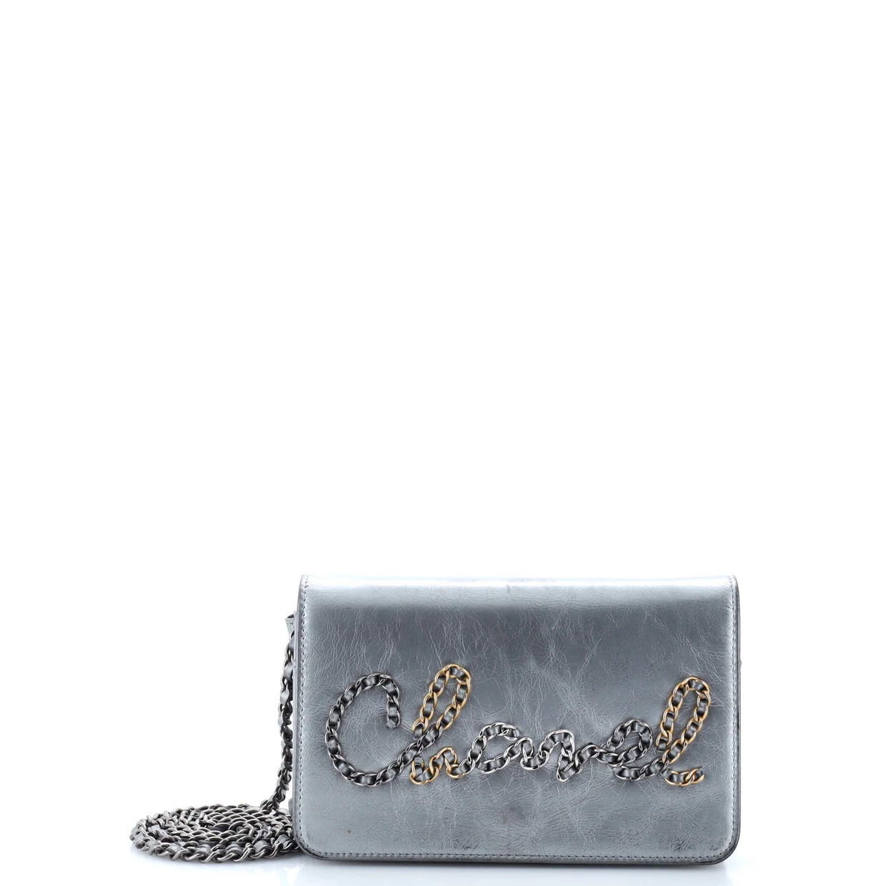 Chain Signe Wallet on Chain Calfskin - Deep Luxury