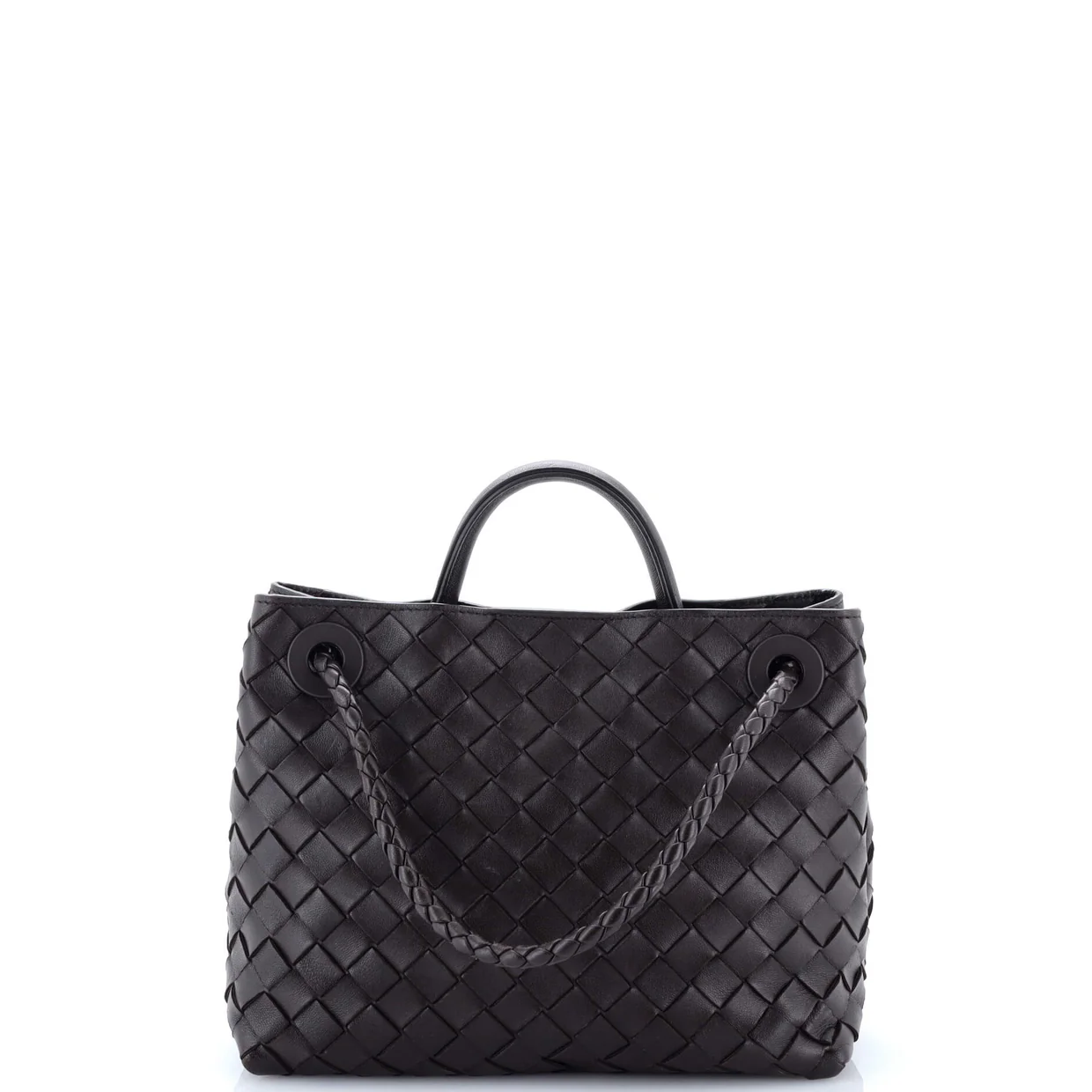 Andiamo Top Handle Bag Intrecciato Nappa Small - Deep Luxury