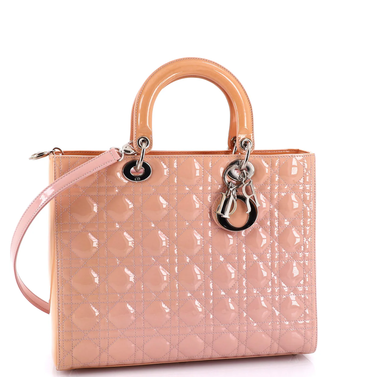 Lady Dior Bag Cannage Quilt Patent Large - Deep Luxury