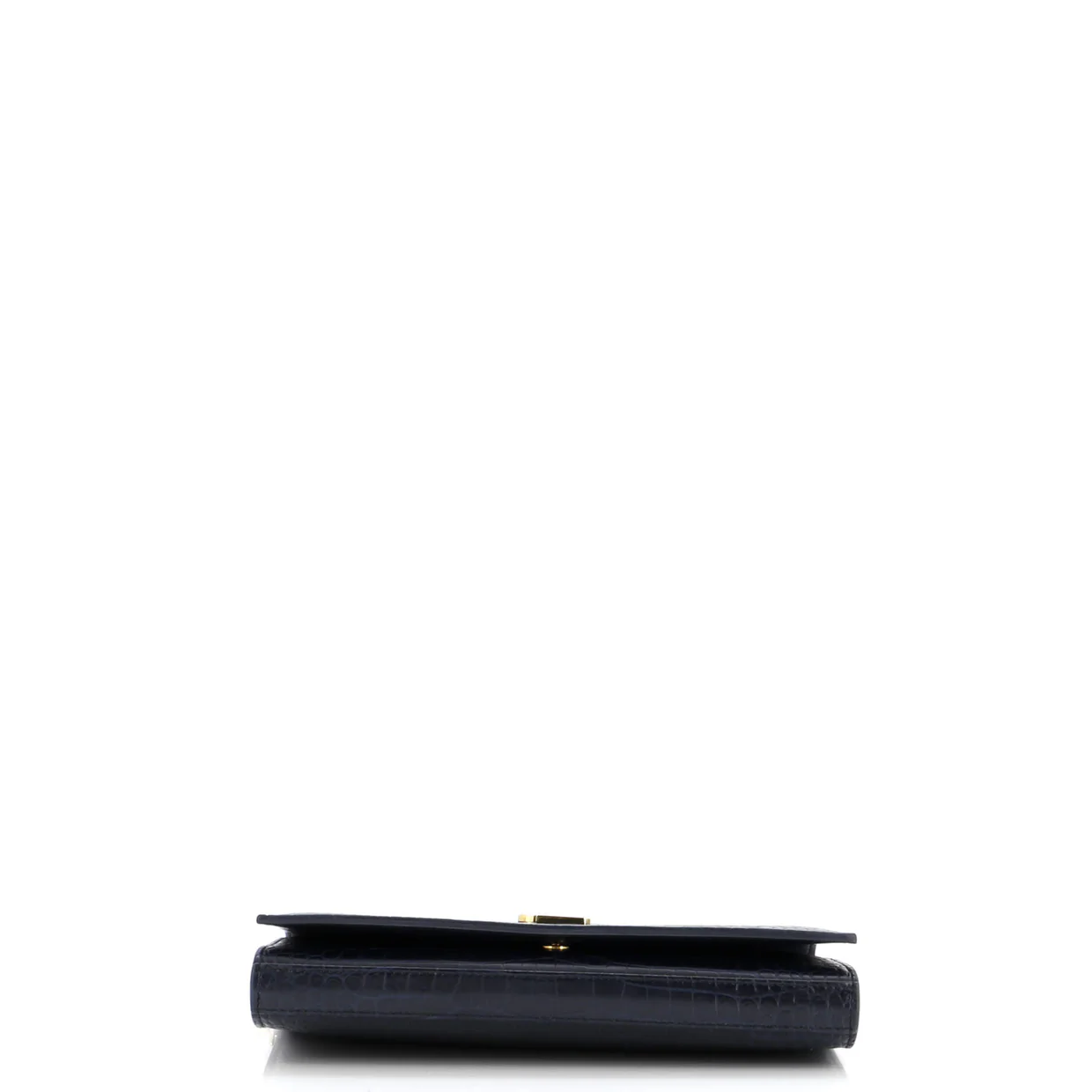 Classic Monogram Wallet on Chain Crocodile Embossed Leather - Deep Luxury