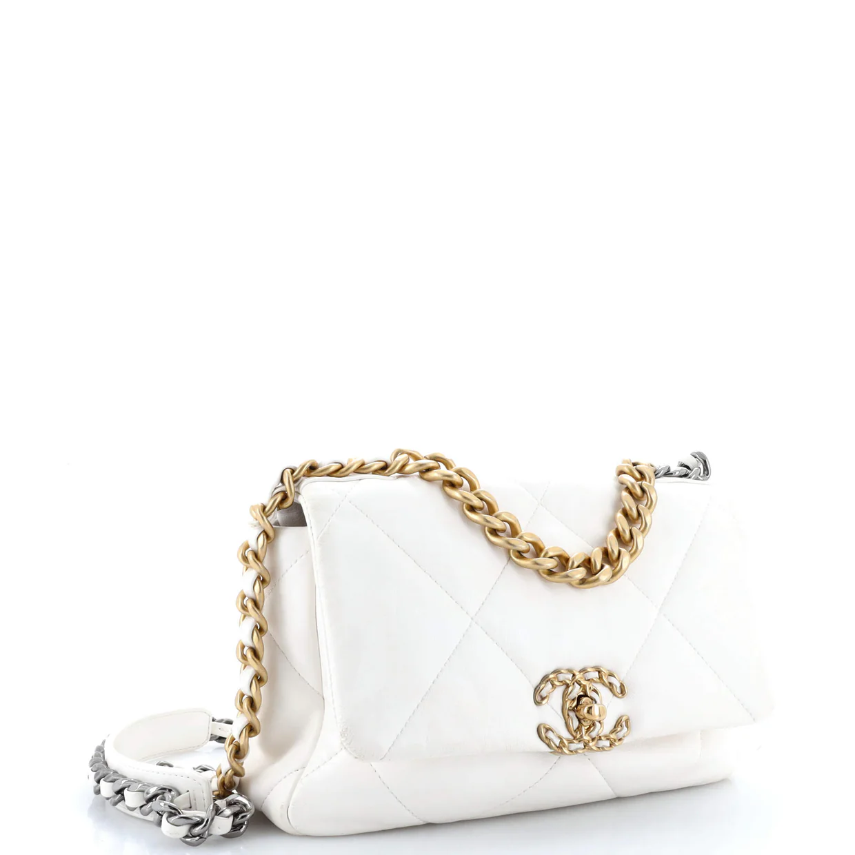 19 Flap Bag Quilted Leather Medium - Deep Luxury