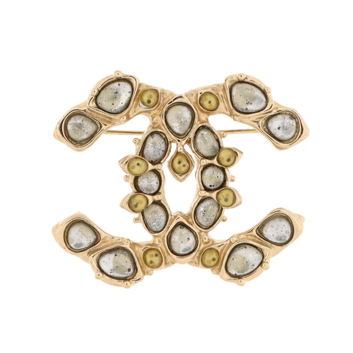 CC Brooch Metal with Resin - Deep Luxury