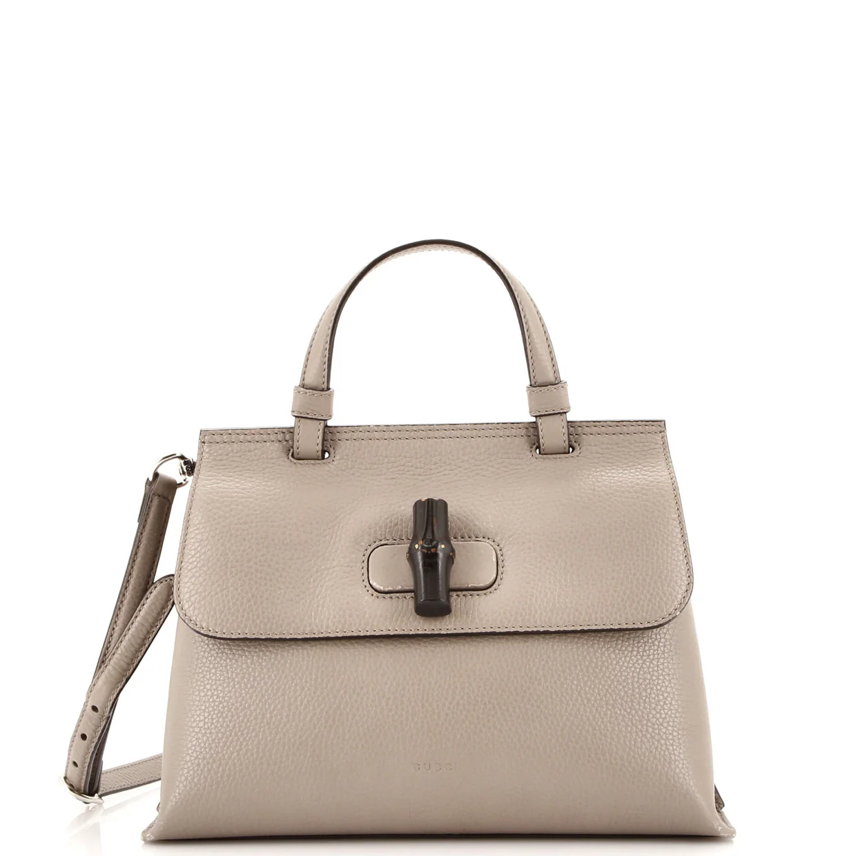 Bamboo Daily Top Handle Bag Leather Small - Deep Luxury