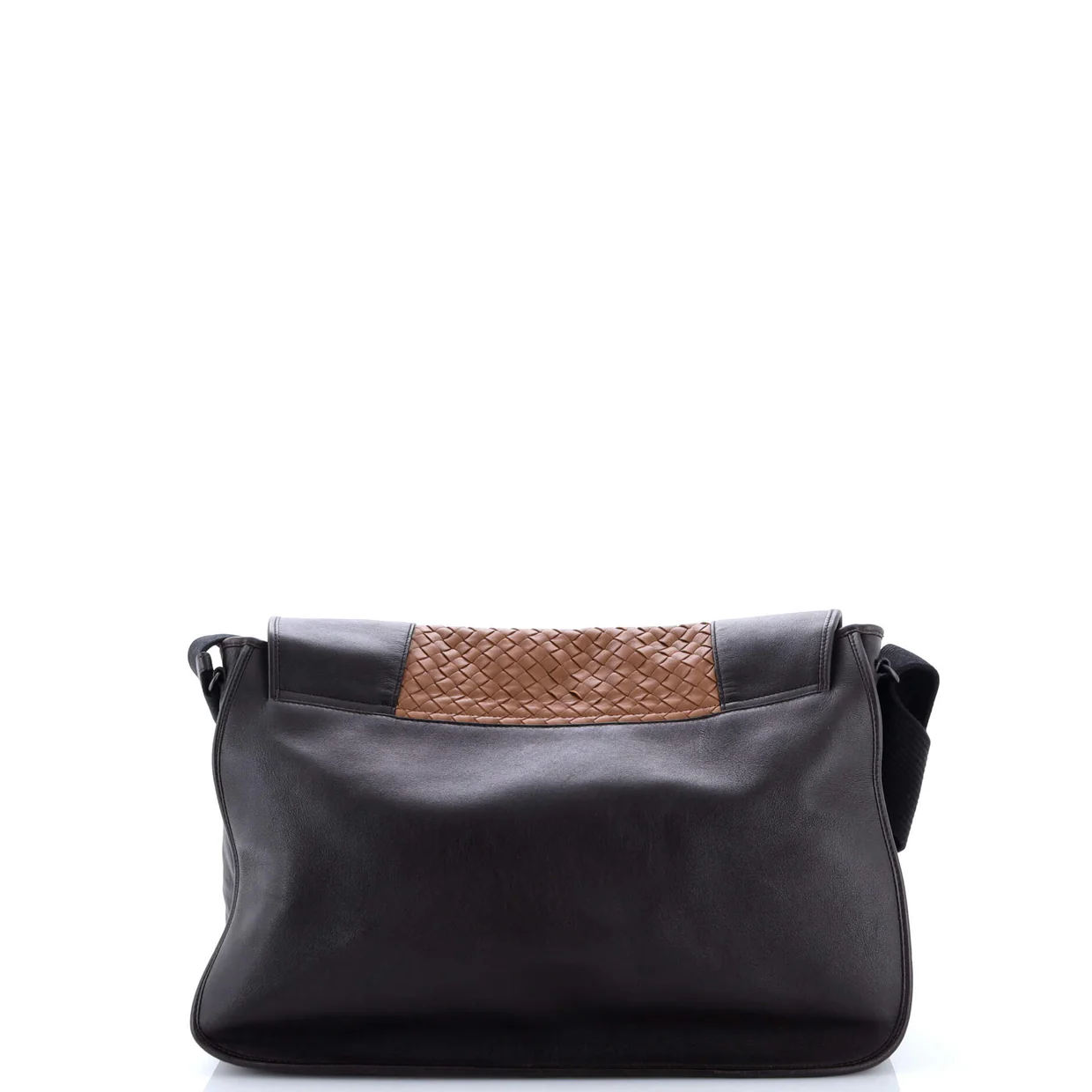 Gardena Messenger Bag Cervo with Intrecciato Detail Large - Deep Luxury