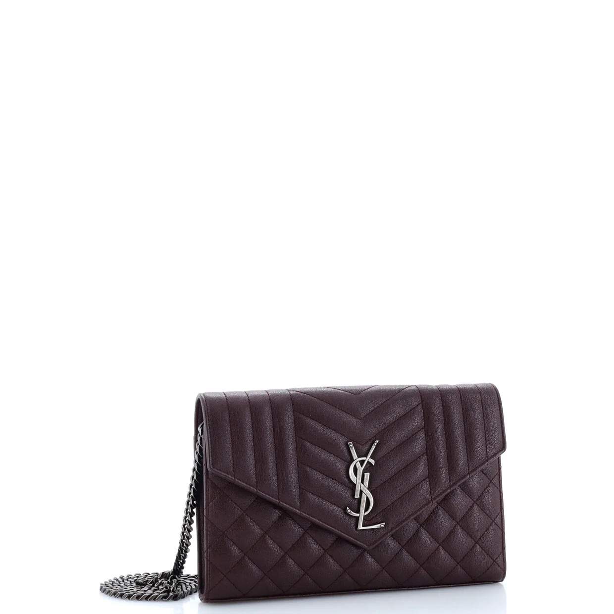 Classic Monogram Chain Wallet Mixed Matelasse Leather Medium - Deep Luxury