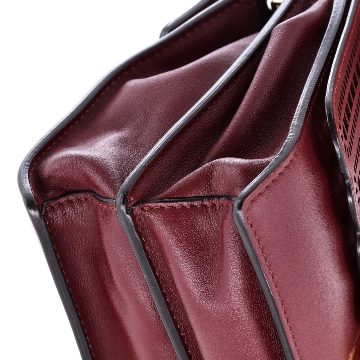 Kan I Bag Laser Cut Leather Small - Deep Luxury