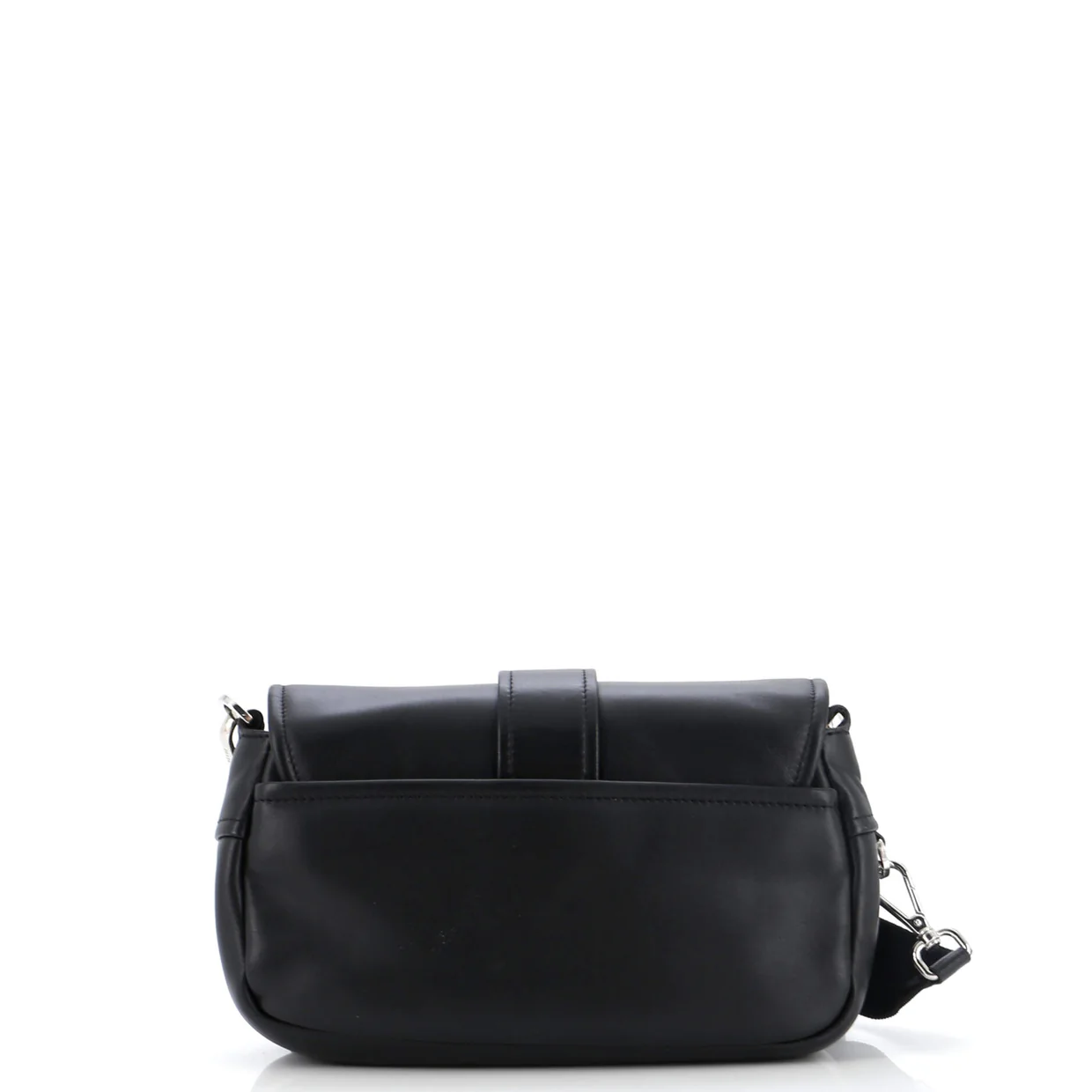 Pocket Flap Shoulder Bag Leather - Deep Luxury