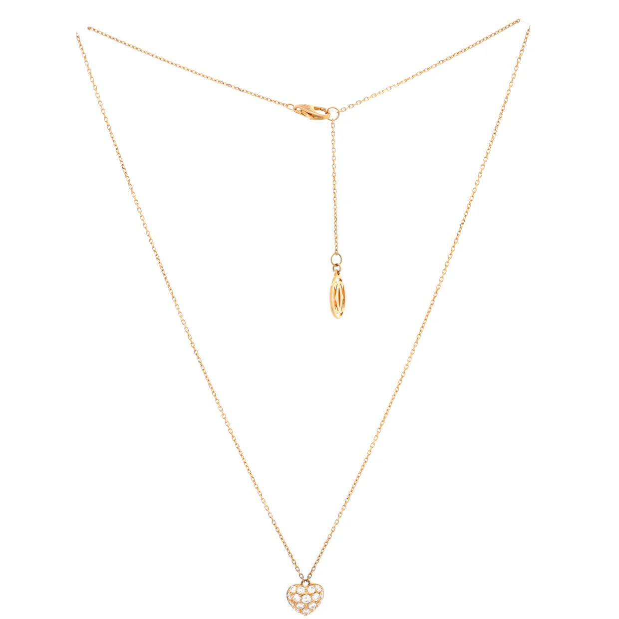 Heart Pendant Necklace 18K Rose Gold and Diamonds - Deep Luxury
