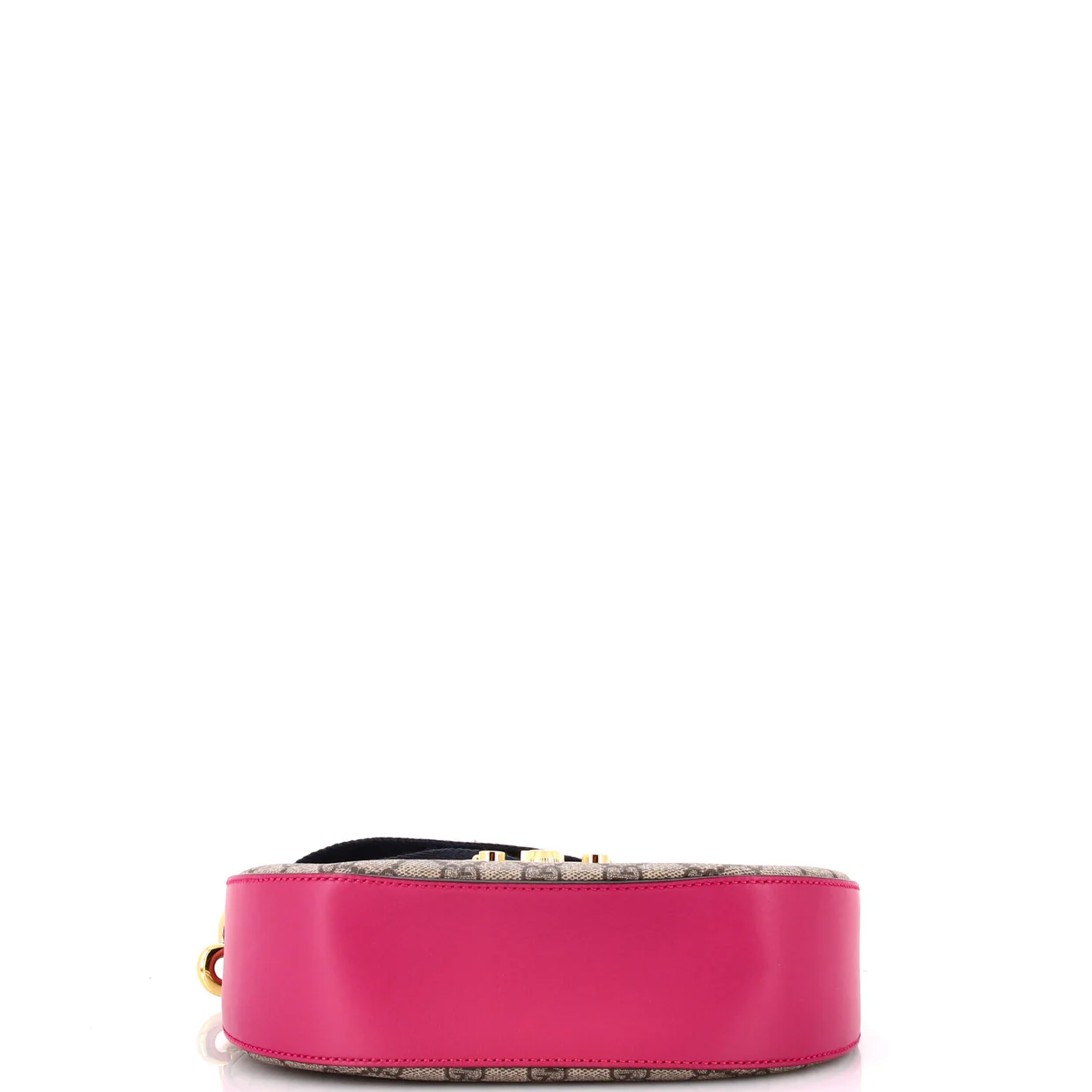 Padlock Saddle Shoulder Bag GG Coated Canvas and Leather Medium - Deep Luxury