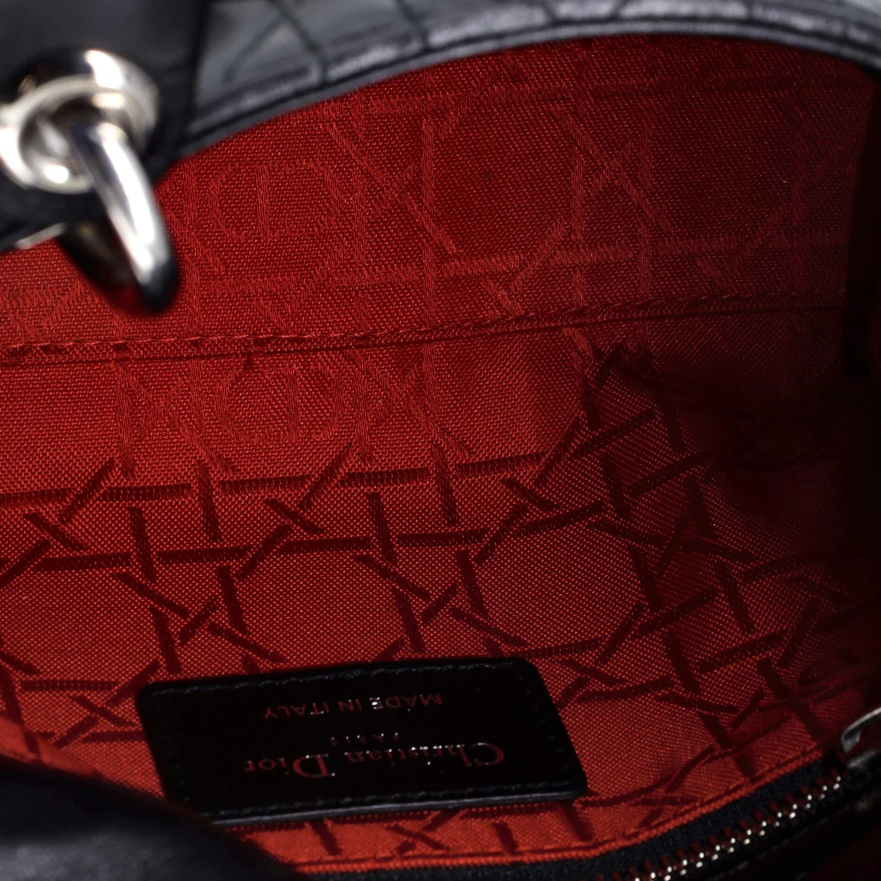 Lady Dior Bag Cannage Quilt Lambskin Mini - Deep Luxury