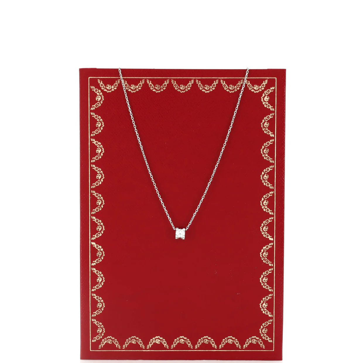 C de Cartier Necklace 18K White Gold and Diamond 0.23CT - Deep Luxury