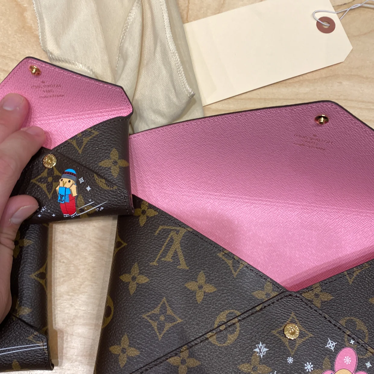 Kirigami Pochette Set Limited Edition Vivienne Xmas Monogram Canvas - Deep Luxury