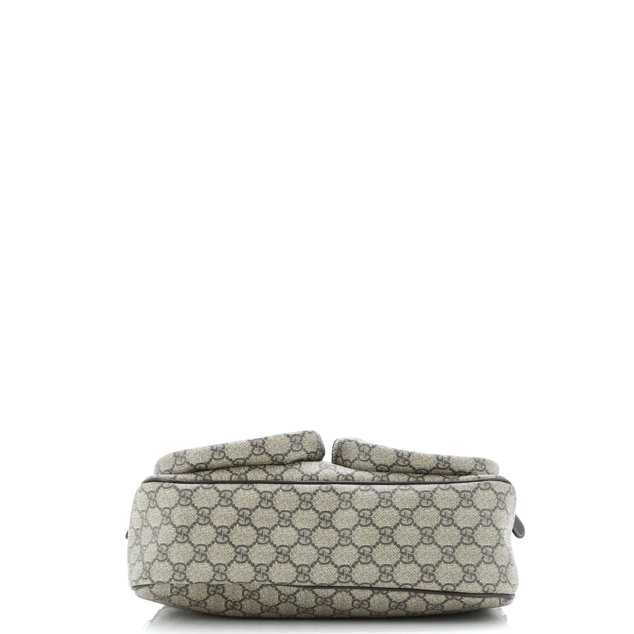 Double Pocket Messenger Bag GG Coated Canvas Large - Deep Luxury