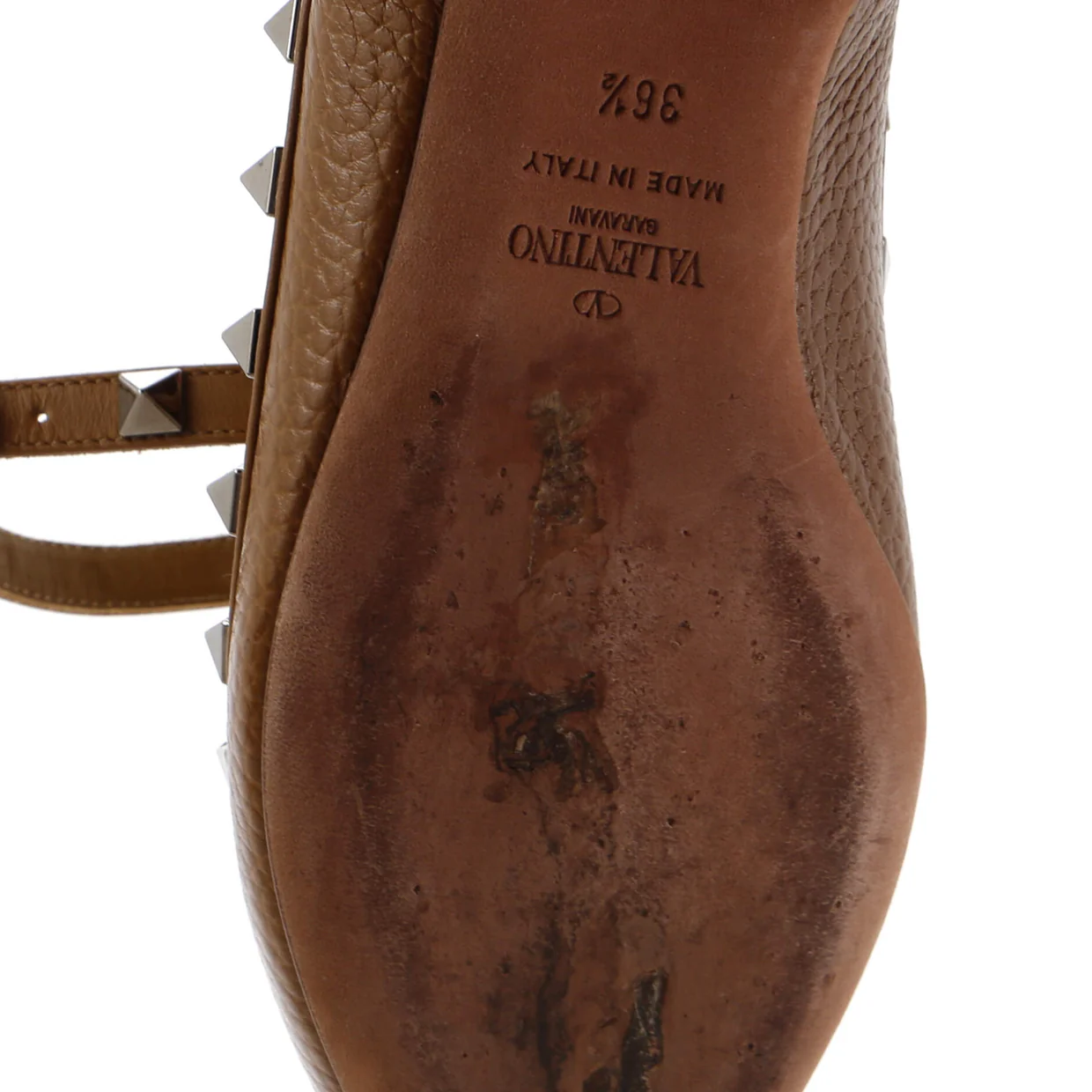 Women's Rockstud Caged Ballerina Flats Leather - Deep Luxury