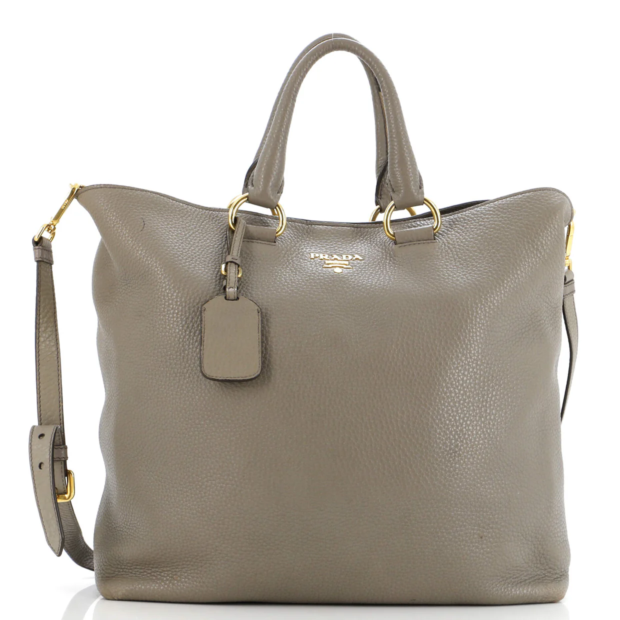 Convertible Shopper Tote Vitello Daino Large - Deep Luxury